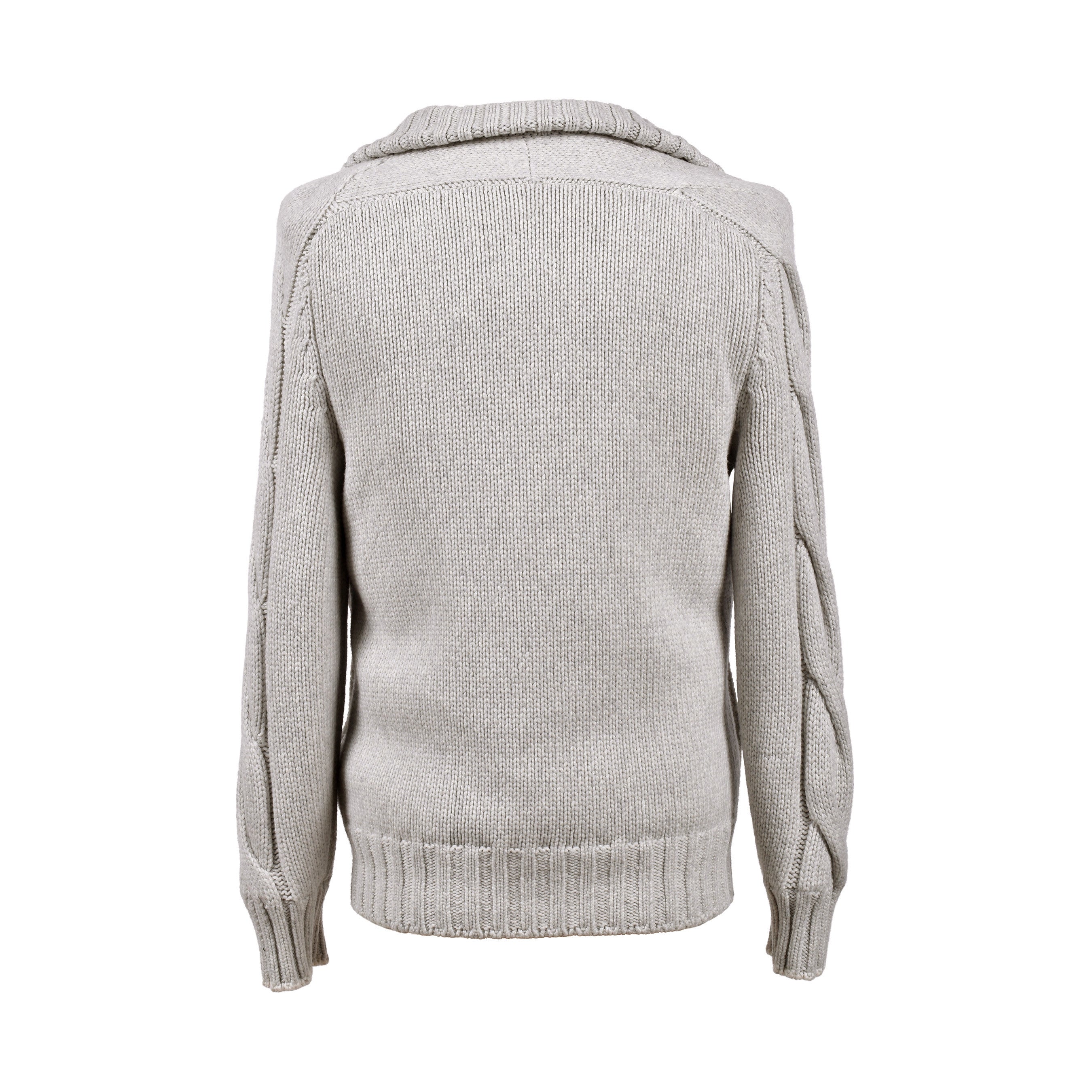 BRUNELLO CUCINELLI MEN'S 100% CASHMERE CARDIGAN STLYE CABLE KNIT PUFFER JACKET