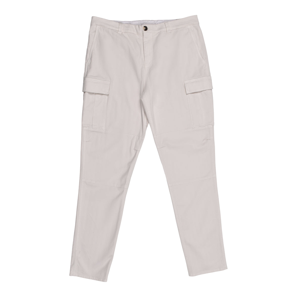 BRUNELLO CUCINELLI MEN'S OFF WHITE CARGO TROUSERS