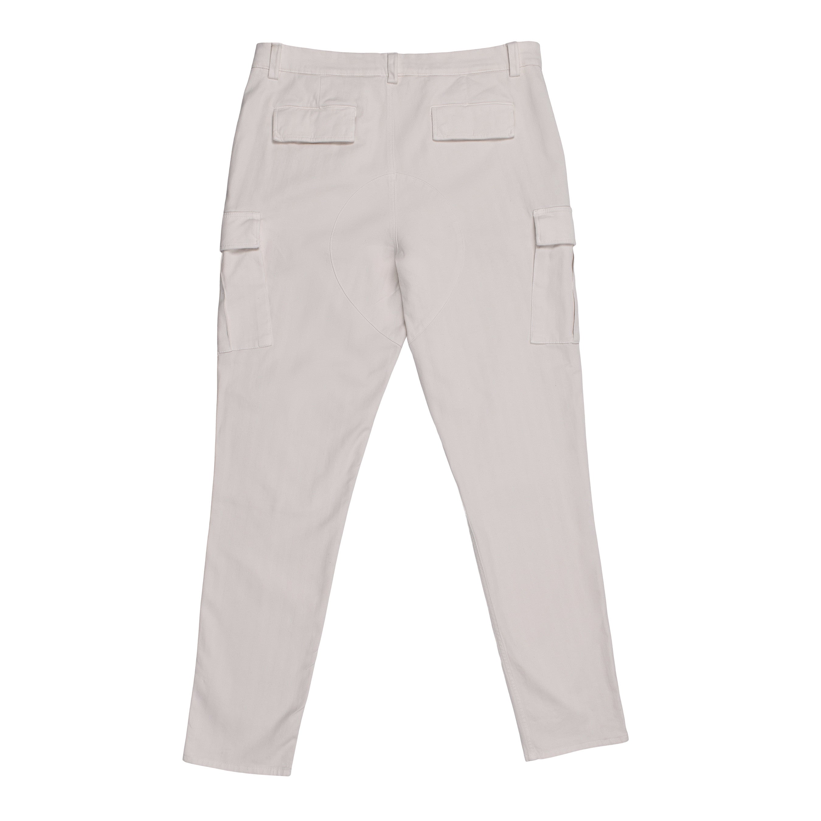 BRUNELLO CUCINELLI MEN'S OFF WHITE CARGO TROUSERS