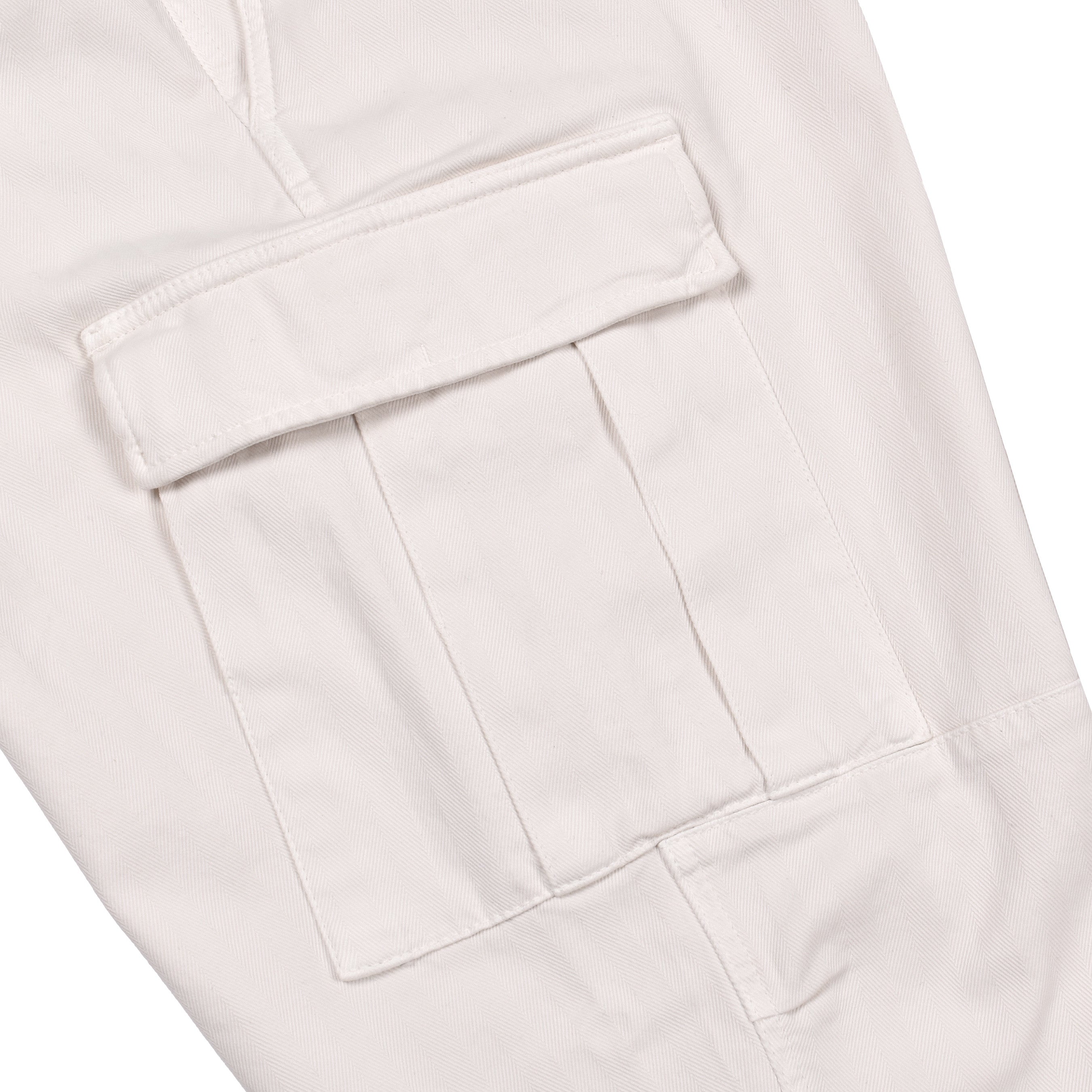 BRUNELLO CUCINELLI MEN'S OFF WHITE CARGO TROUSERS