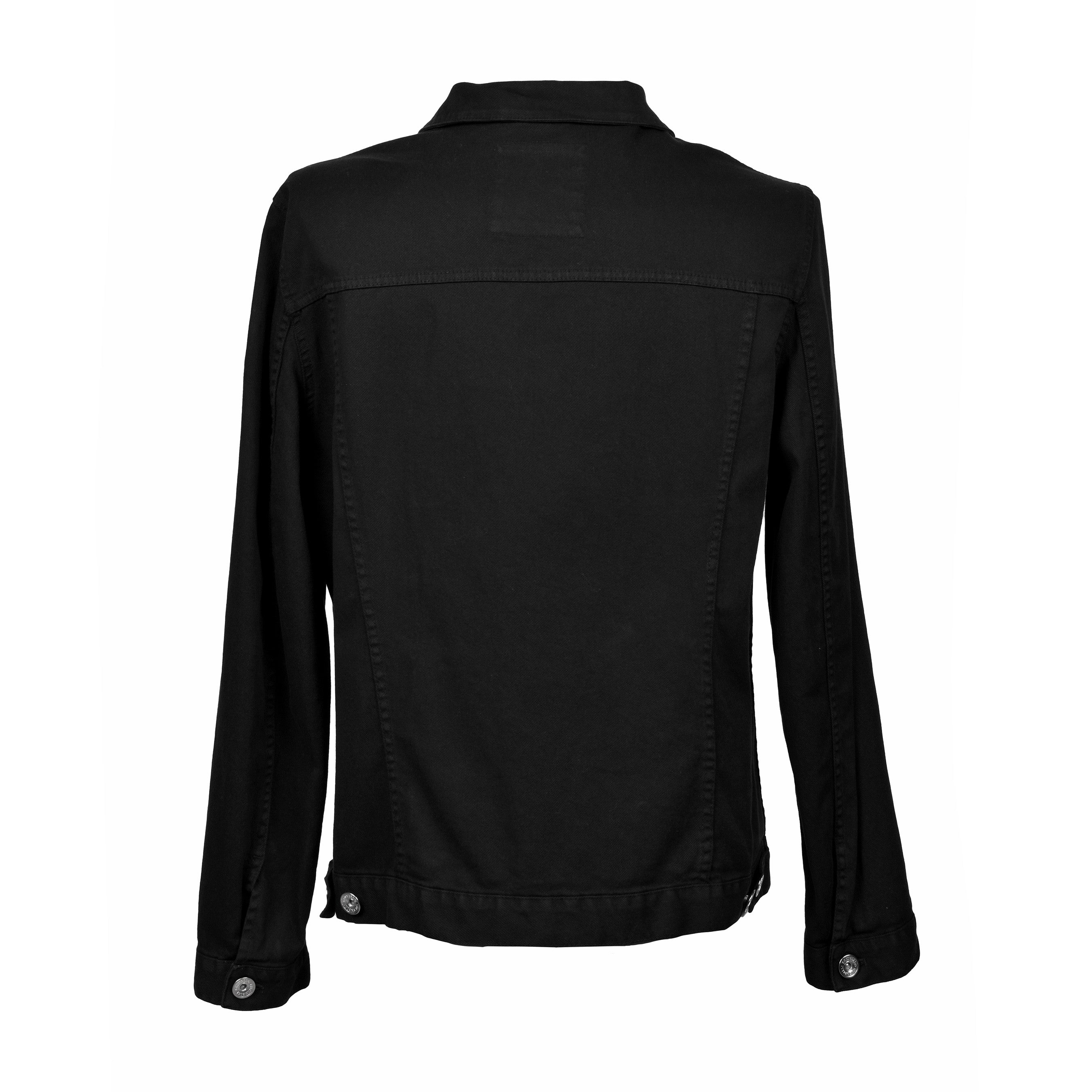 BRUNELLO CUCINELLI MEN'S 100% COTTON JET BLACK DENIM OUTERWEAR JACKET NEW