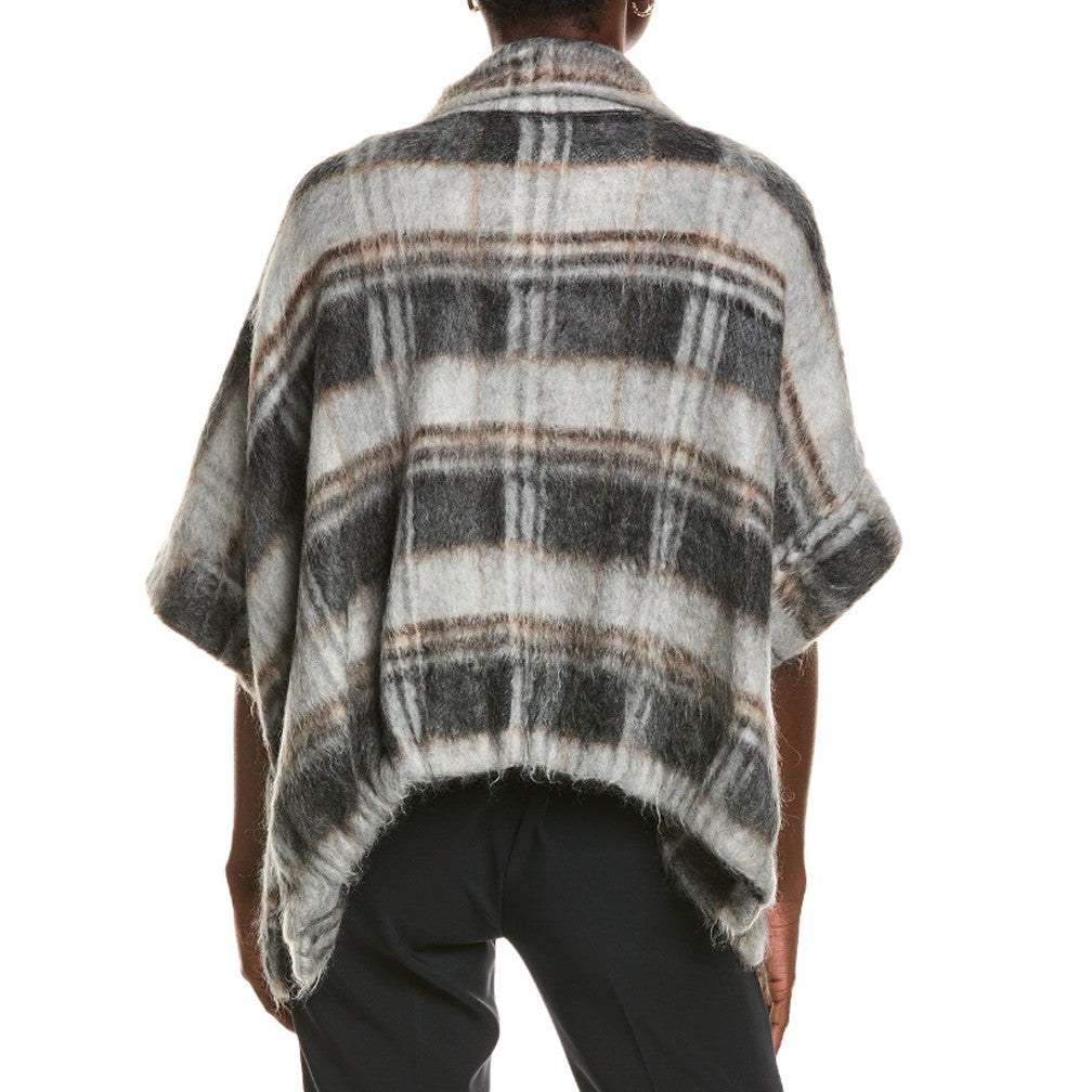 BRUNELLO CUCINELLI WOMEN'S WOOL BLEND HOODIE STYLE ZIP UP JACKET