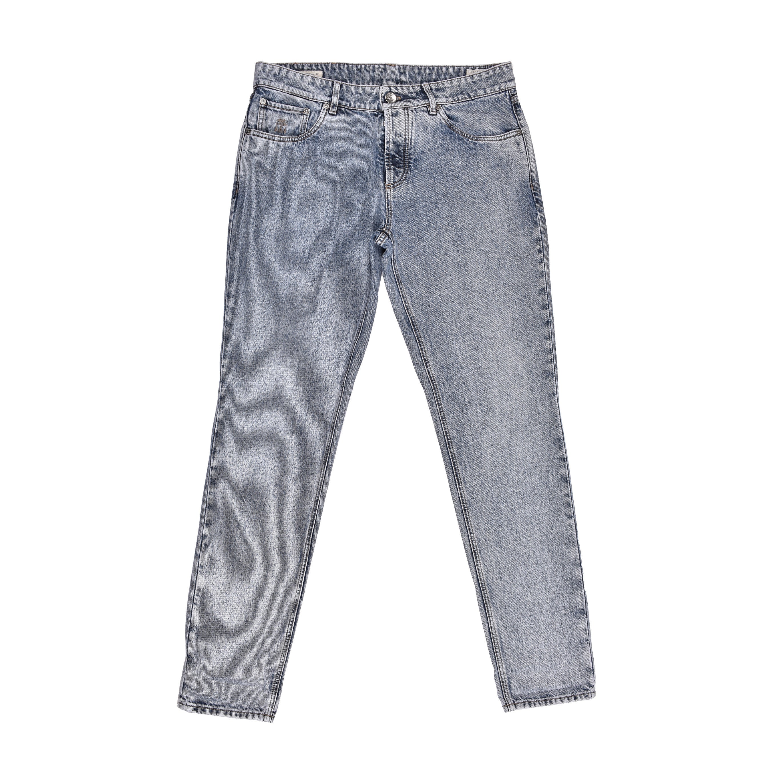 BRUNELLO CUCINELLI MEN'S LIGHT WASH DENIM JEANS