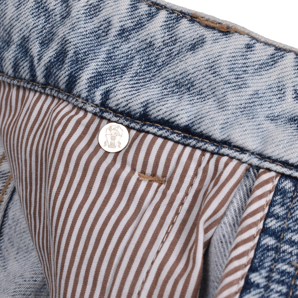 BRUNELLO CUCINELLI MEN'S LIGHT BLUE DENIM TROUSERS