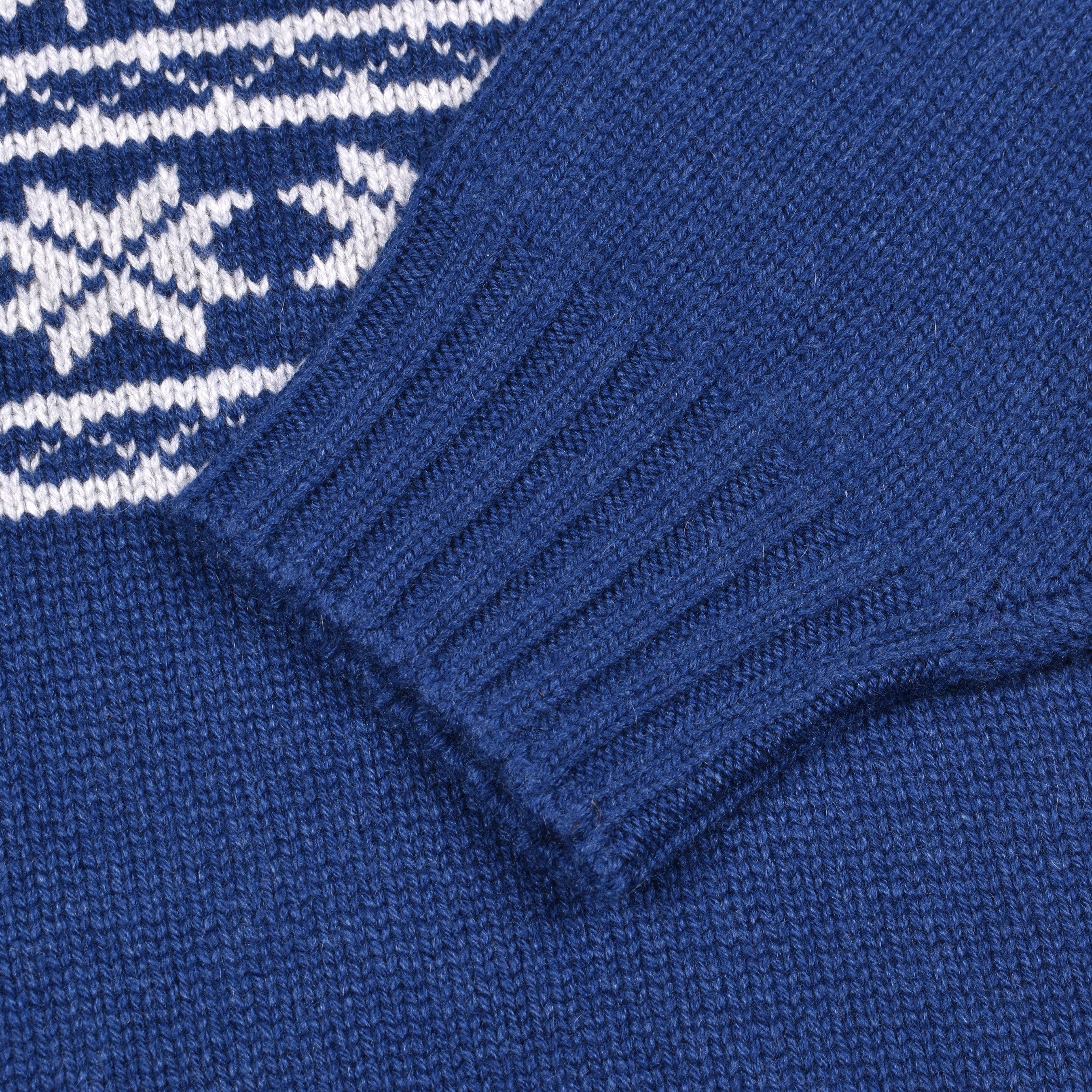 BRUNELLO CUCINELLI MEN'S BLUE CASHMERE PATTERNED TURTLENECK SWEATER