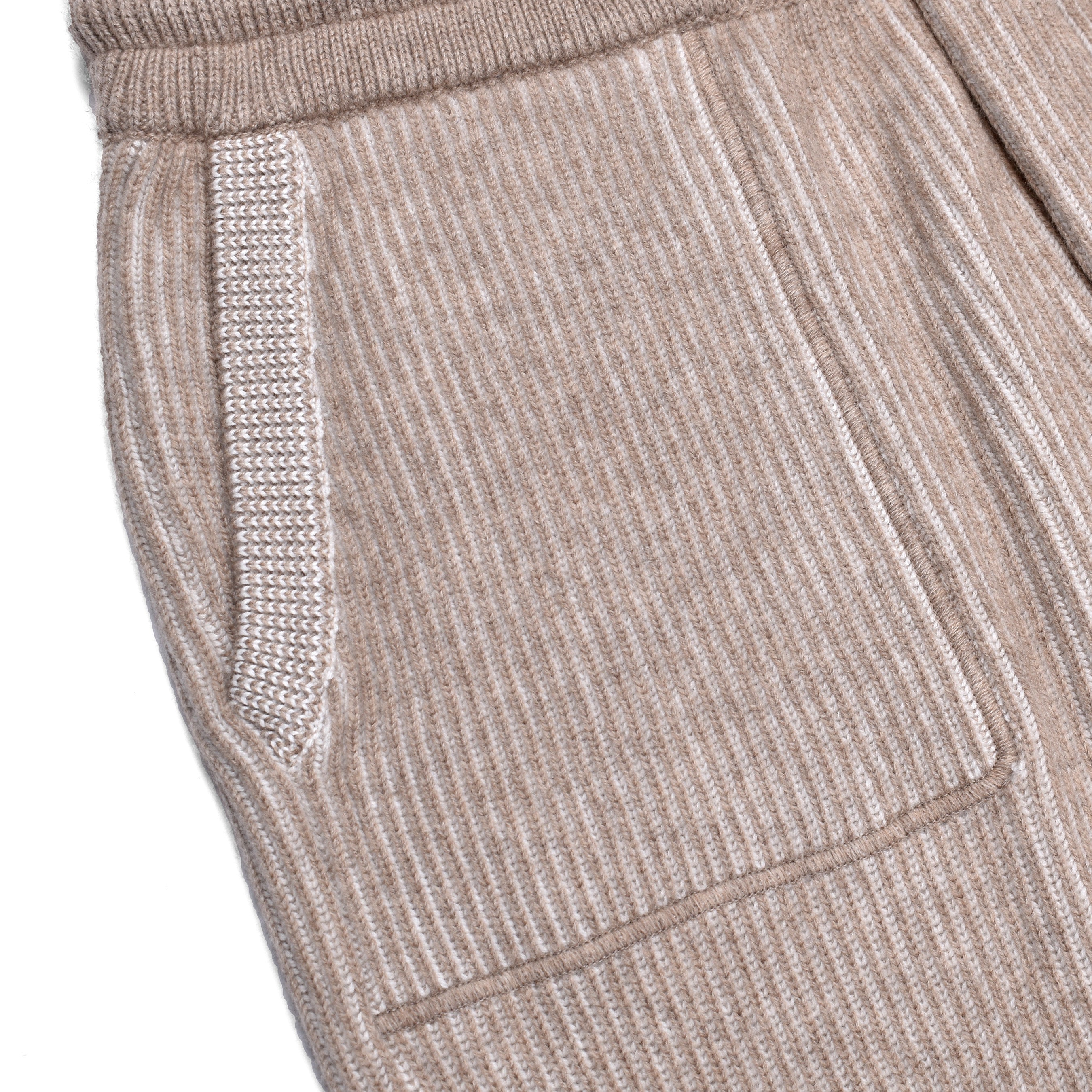 BRUNELLO CUCINELLI MEN'S CASHMERE RIB KNIT FASHION SWEATPANTS