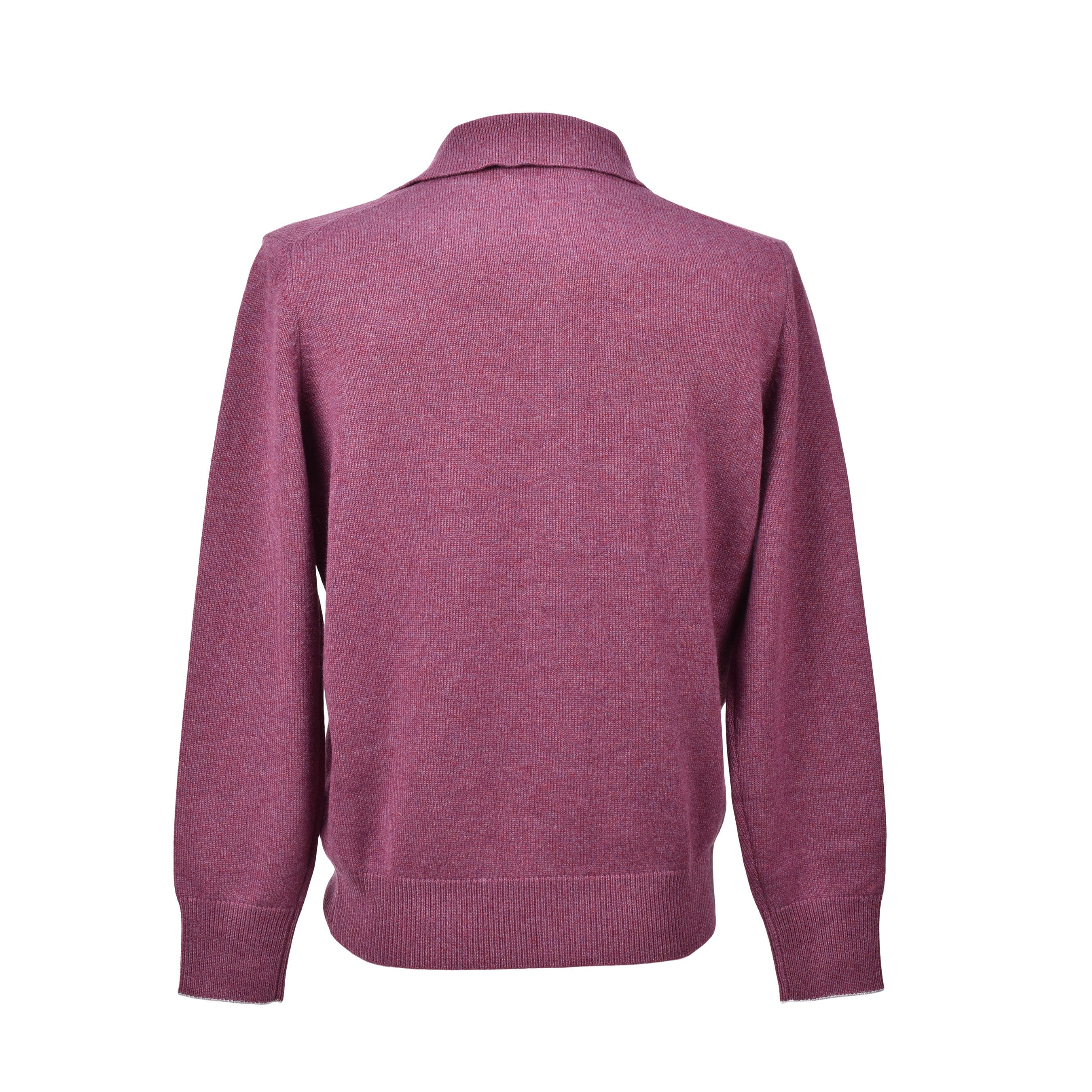 BRUNELLO CUCINELLI MEN'S GRAPE CASHMERE BUTTON-DOWN CARDIGAN