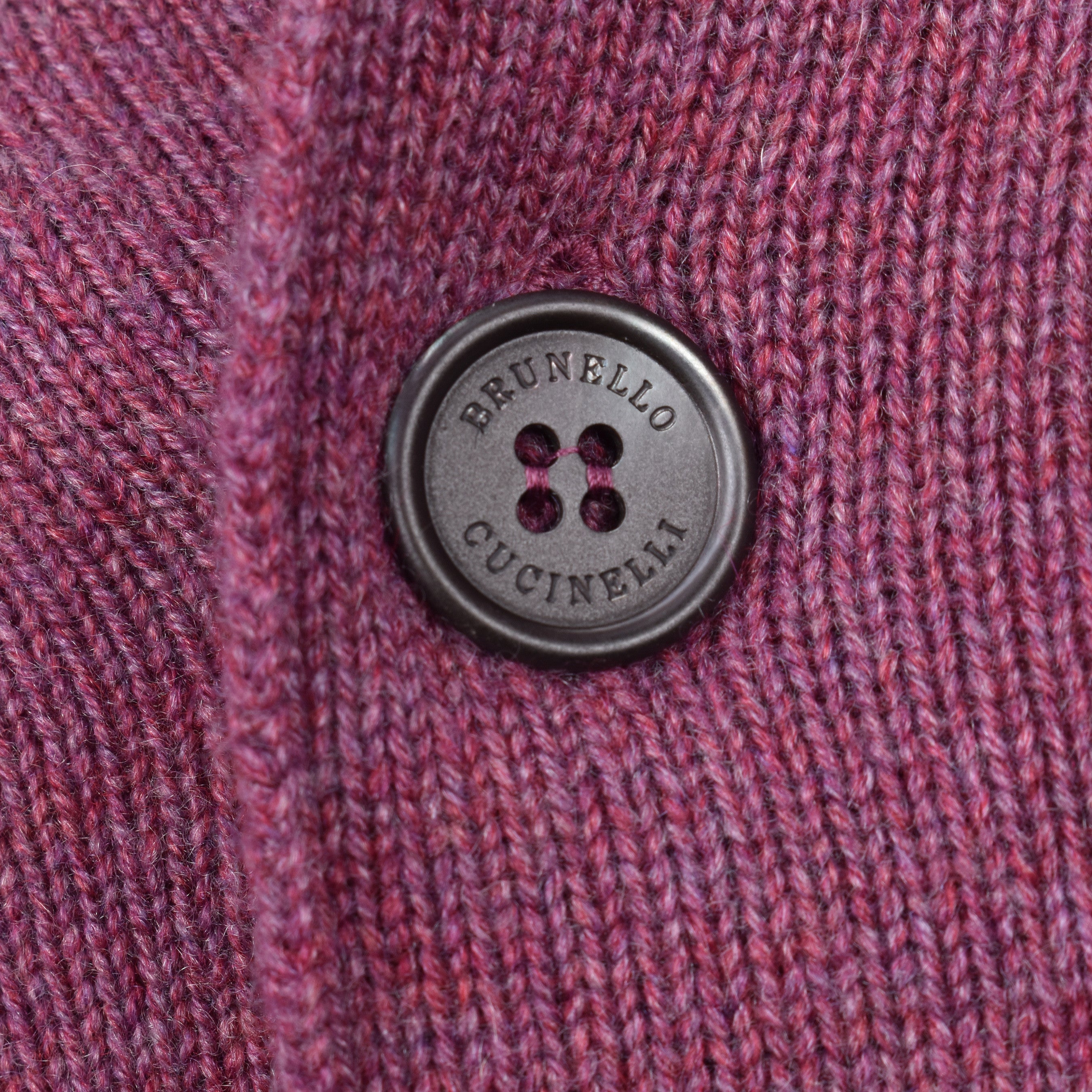 BRUNELLO CUCINELLI MEN'S GRAPE CASHMERE BUTTON-DOWN CARDIGAN