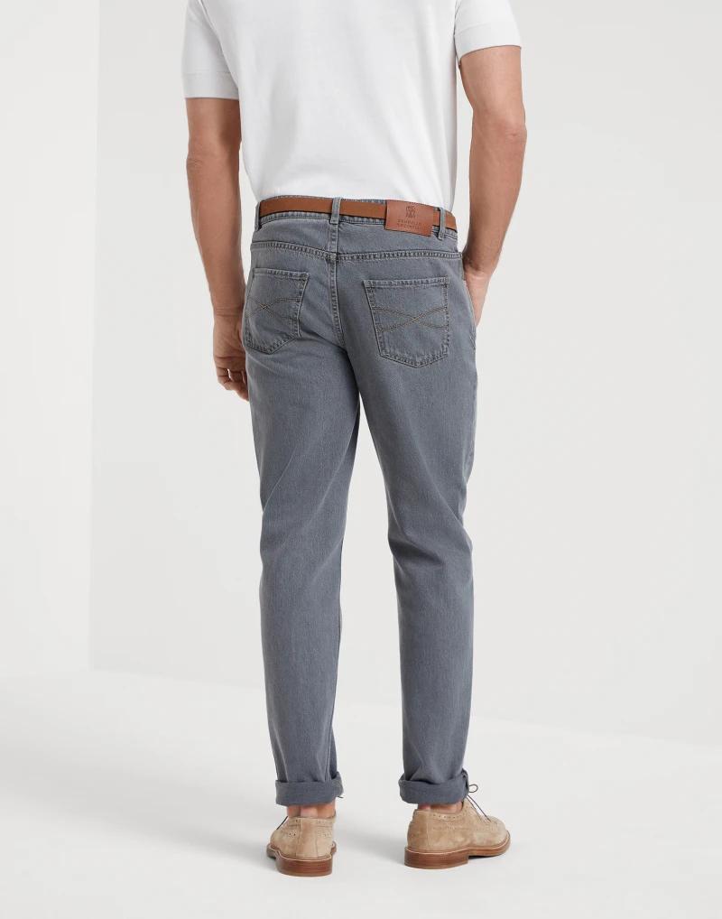 BRUNELLO CUCINELLI MEN'S LIGHT DENIM JEANS