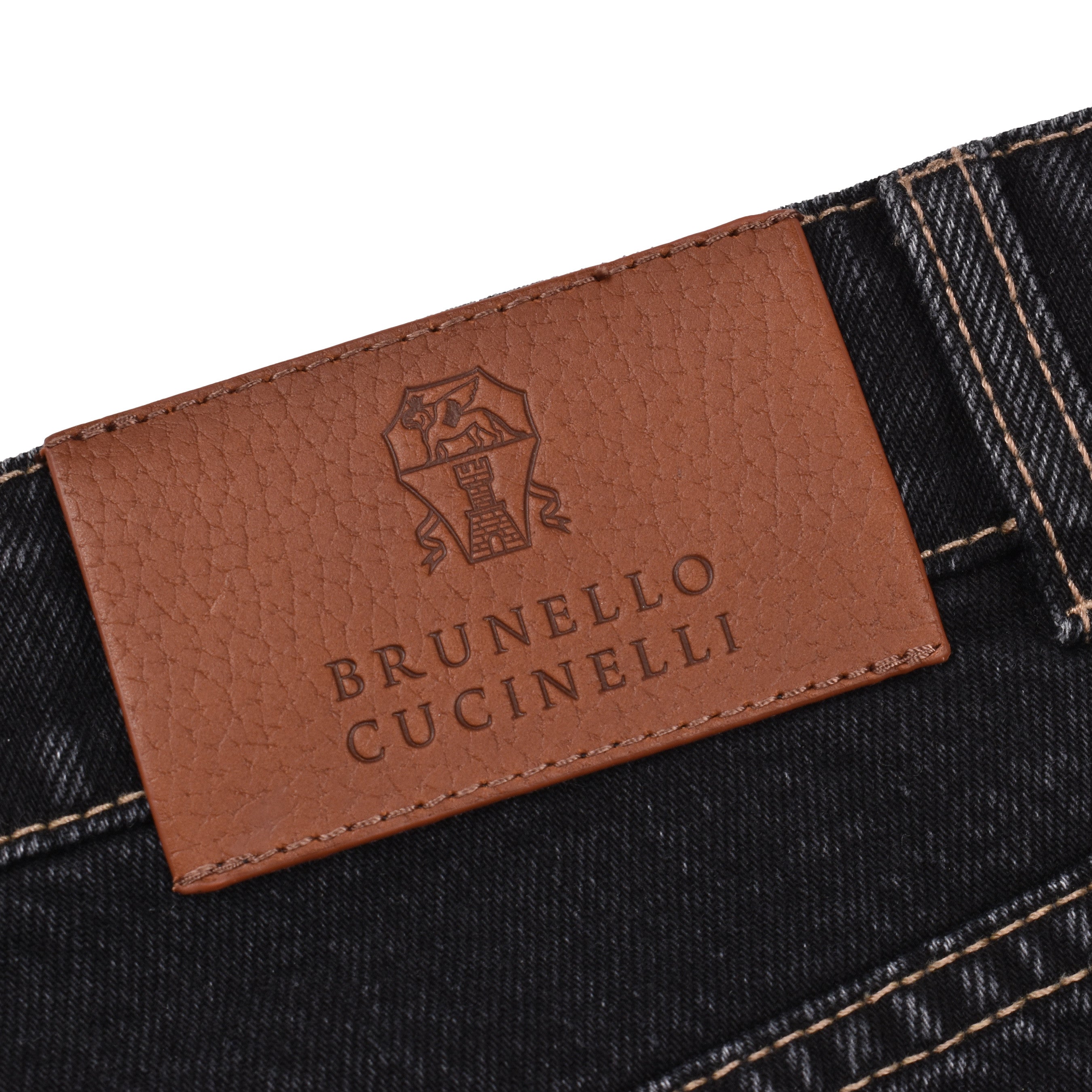 BRUNELLO CUCINELLI MEN'S DARK DENIM FIVE-POCKET JEANS