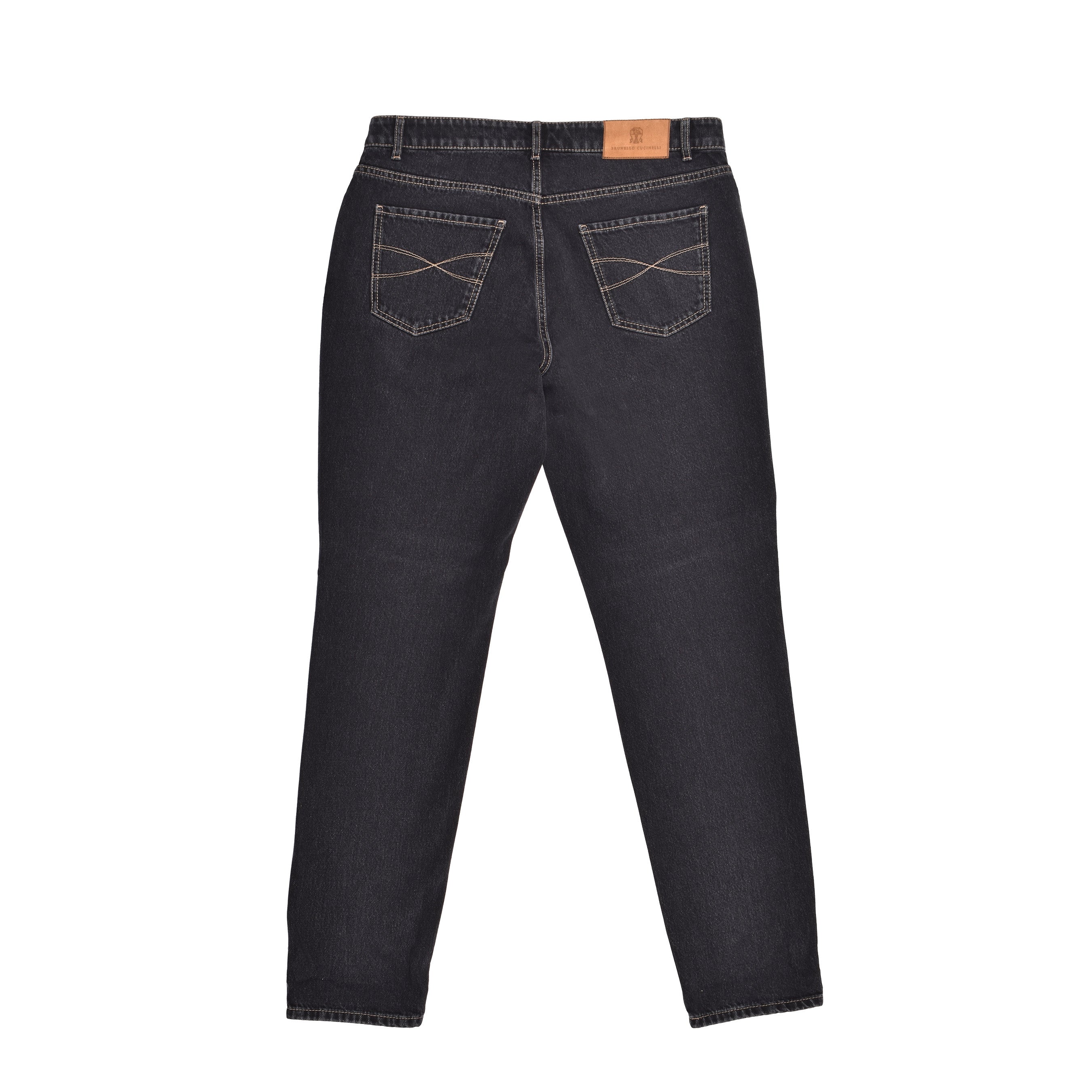 BRUNELLO CUCINELLI MEN'S DARK DENIM FIVE-POCKET JEANS