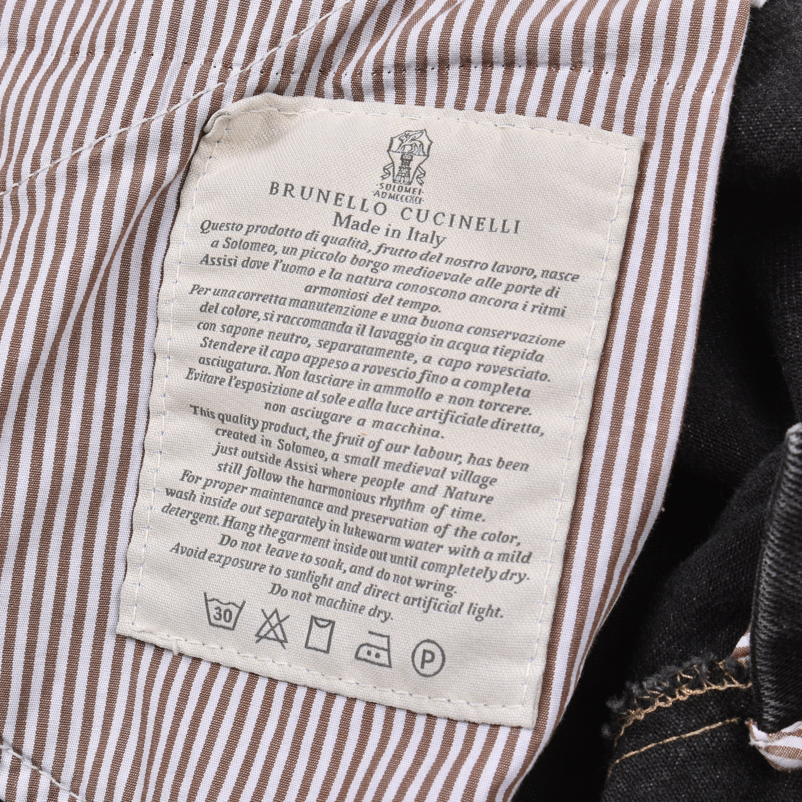 BRUNELLO CUCINELLI MEN'S DARK DENIM FIVE-POCKET JEANS