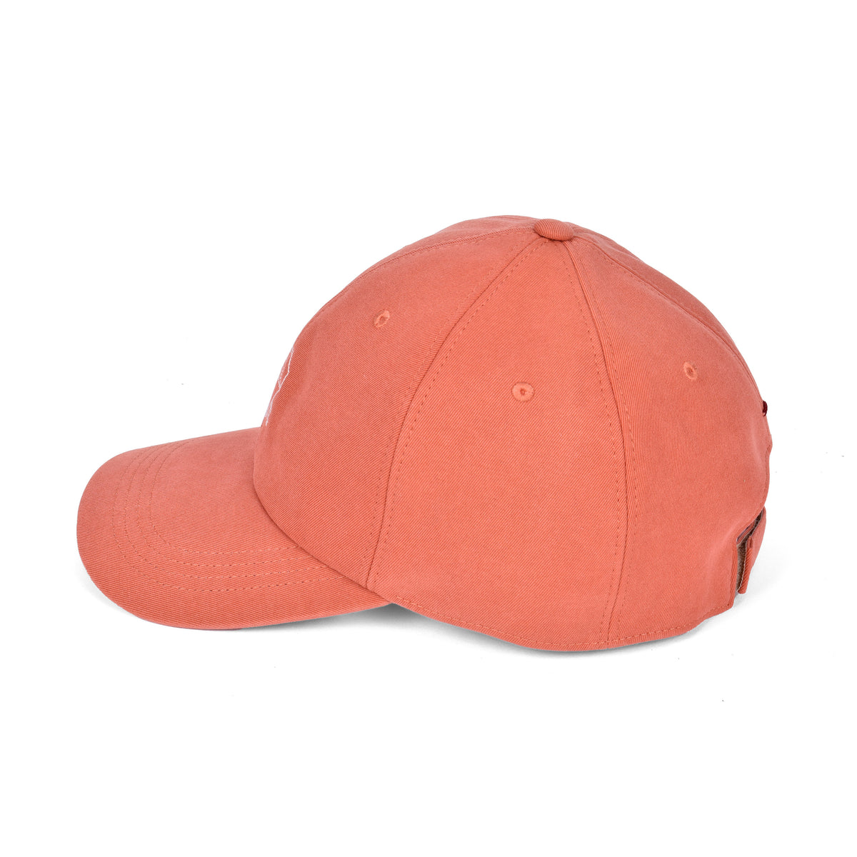 BRUNELLO CUCINELLI MEN'S PAPAYA COTTON LOGO BASEBALL CAP