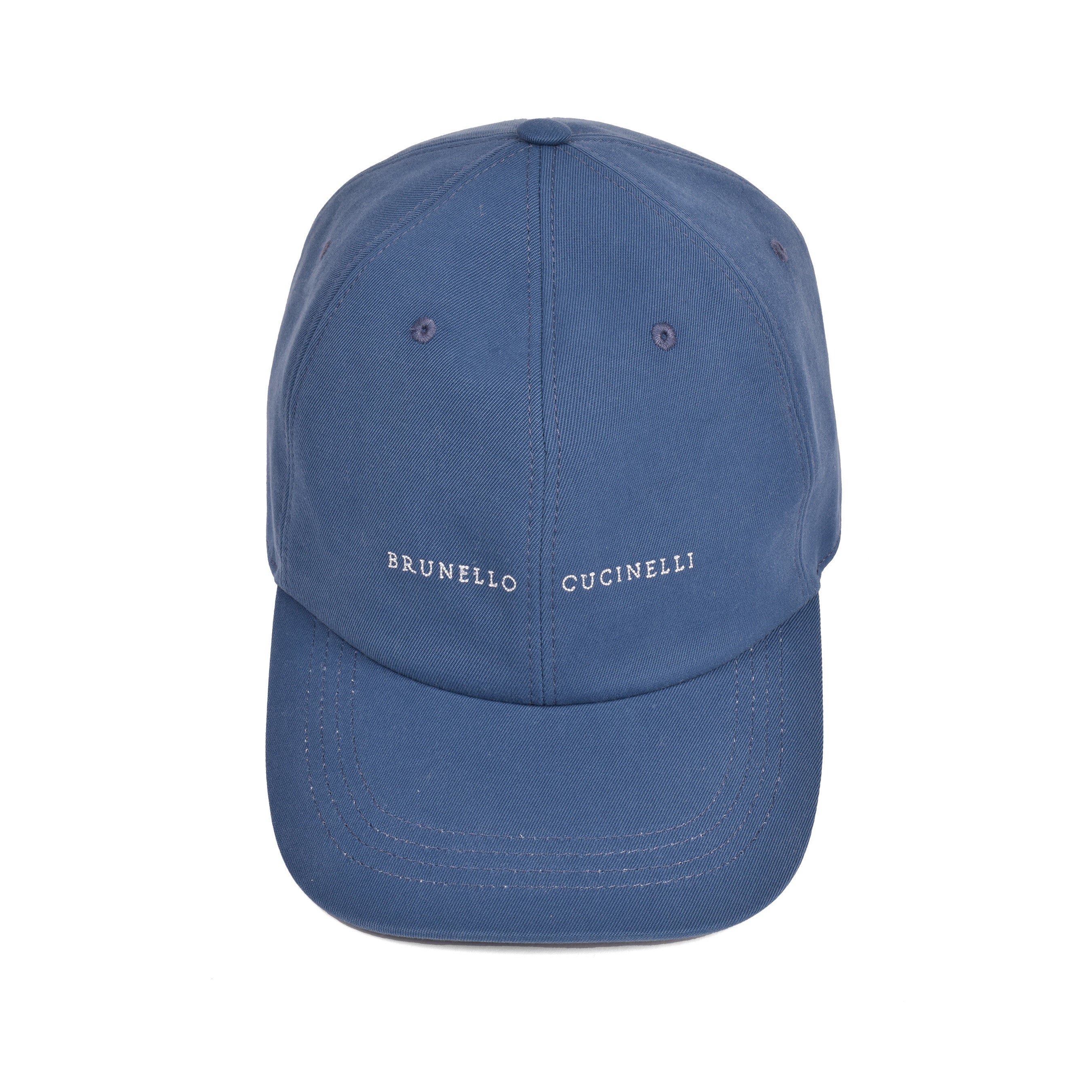 BRUNELLO CUCINELLI MEN'S DEEP BLUE BASEBALL HAT / CAP