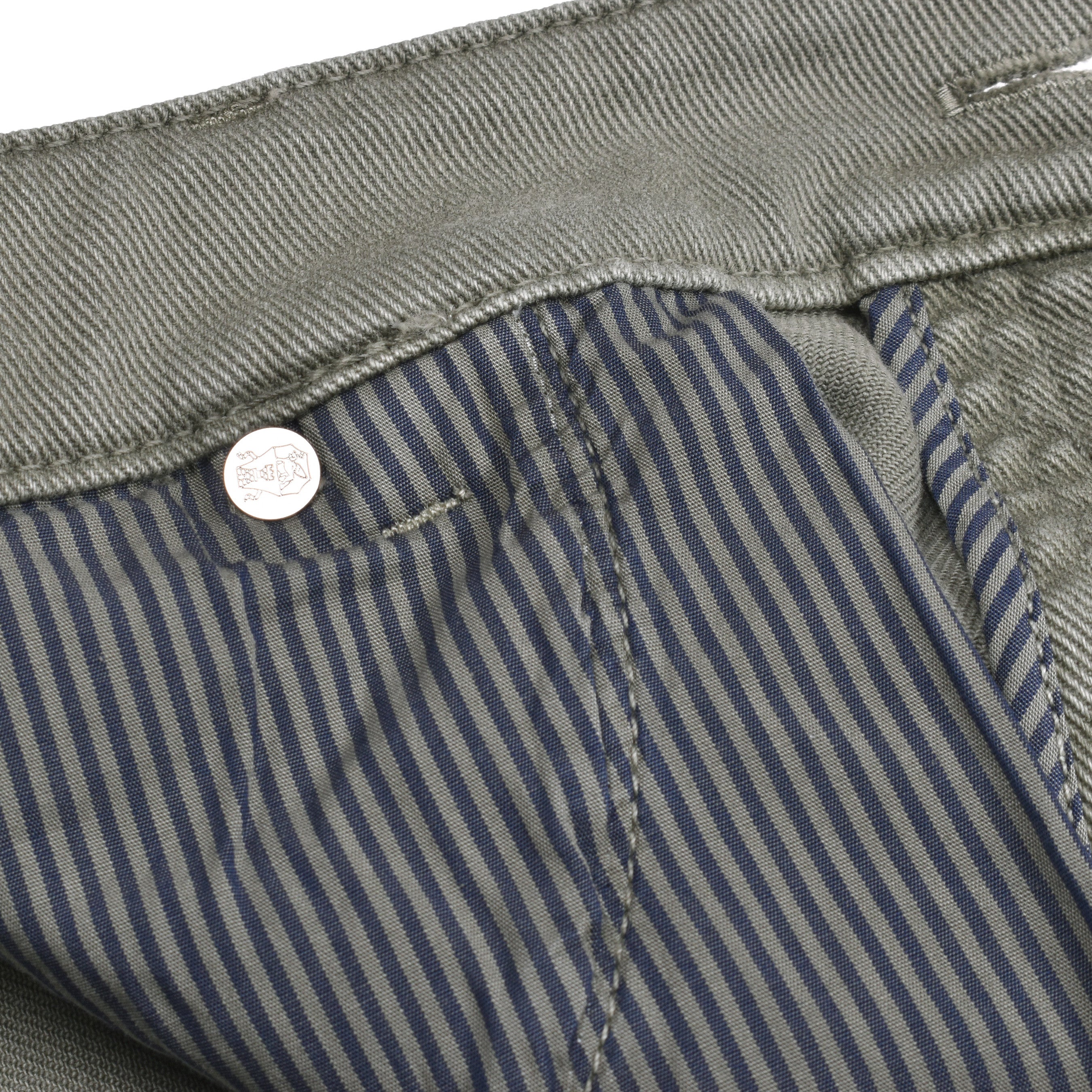 BRUNELLO CUCINELLI MEN'S MILITARY GREEN SKINNY TROUSERS