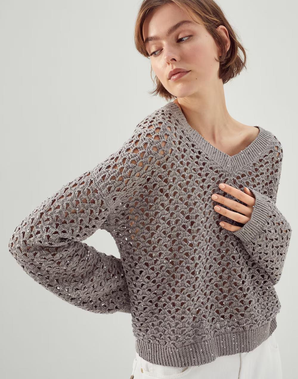 BRUNELLO CUCINELLI WOMEN'S SWEATER M70572202_C8153 NWT