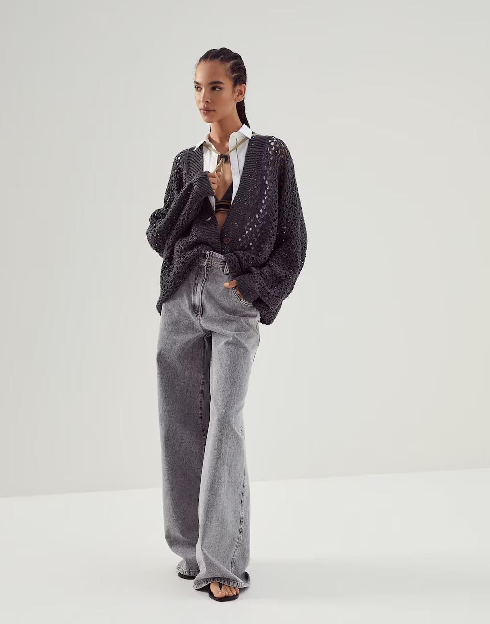 BRUNELLO CUCINELLI WOMEN'S SWEATER M70572206_CJ079 NWT