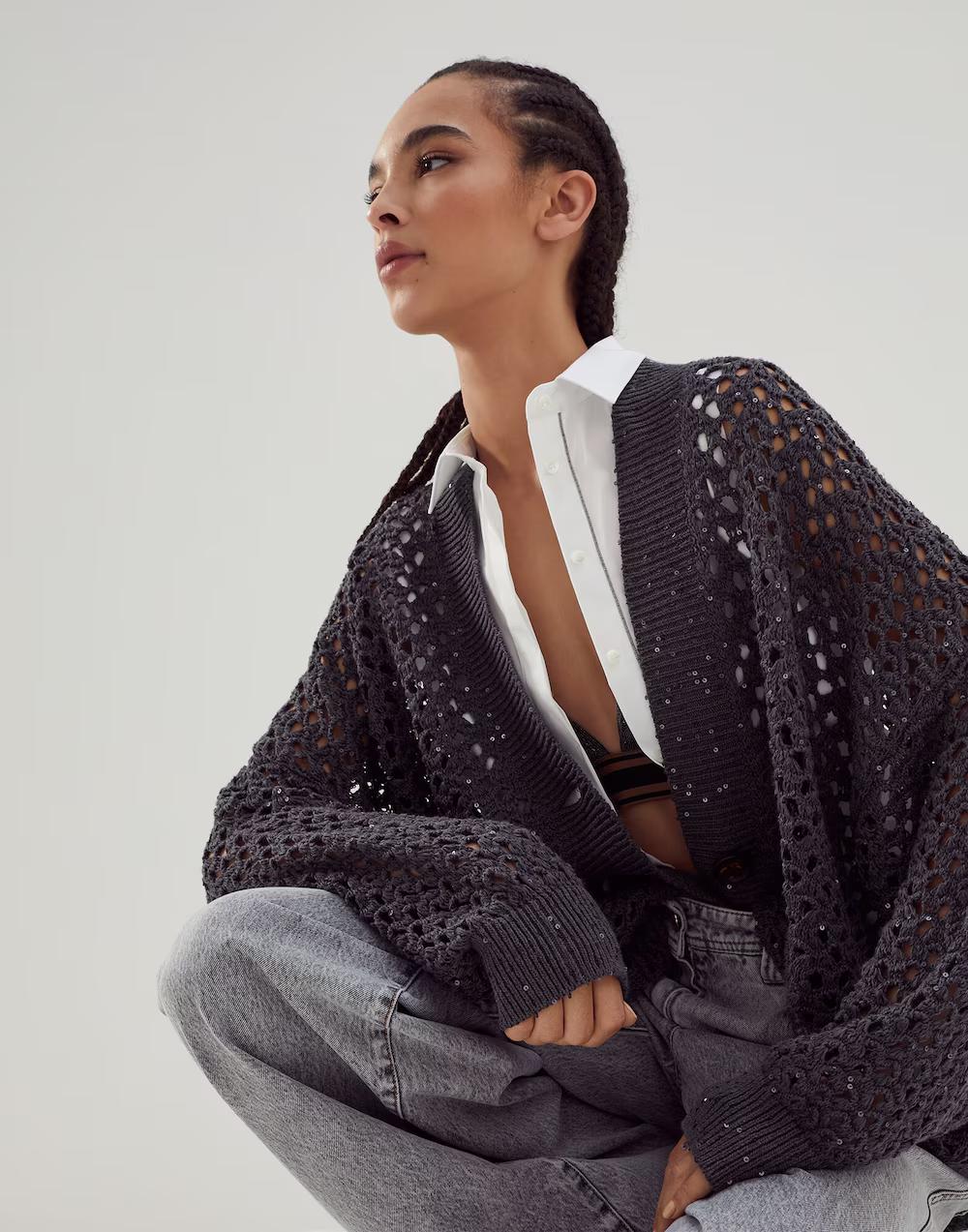 BRUNELLO CUCINELLI WOMEN'S SWEATER M70572206_CJ079 NWT