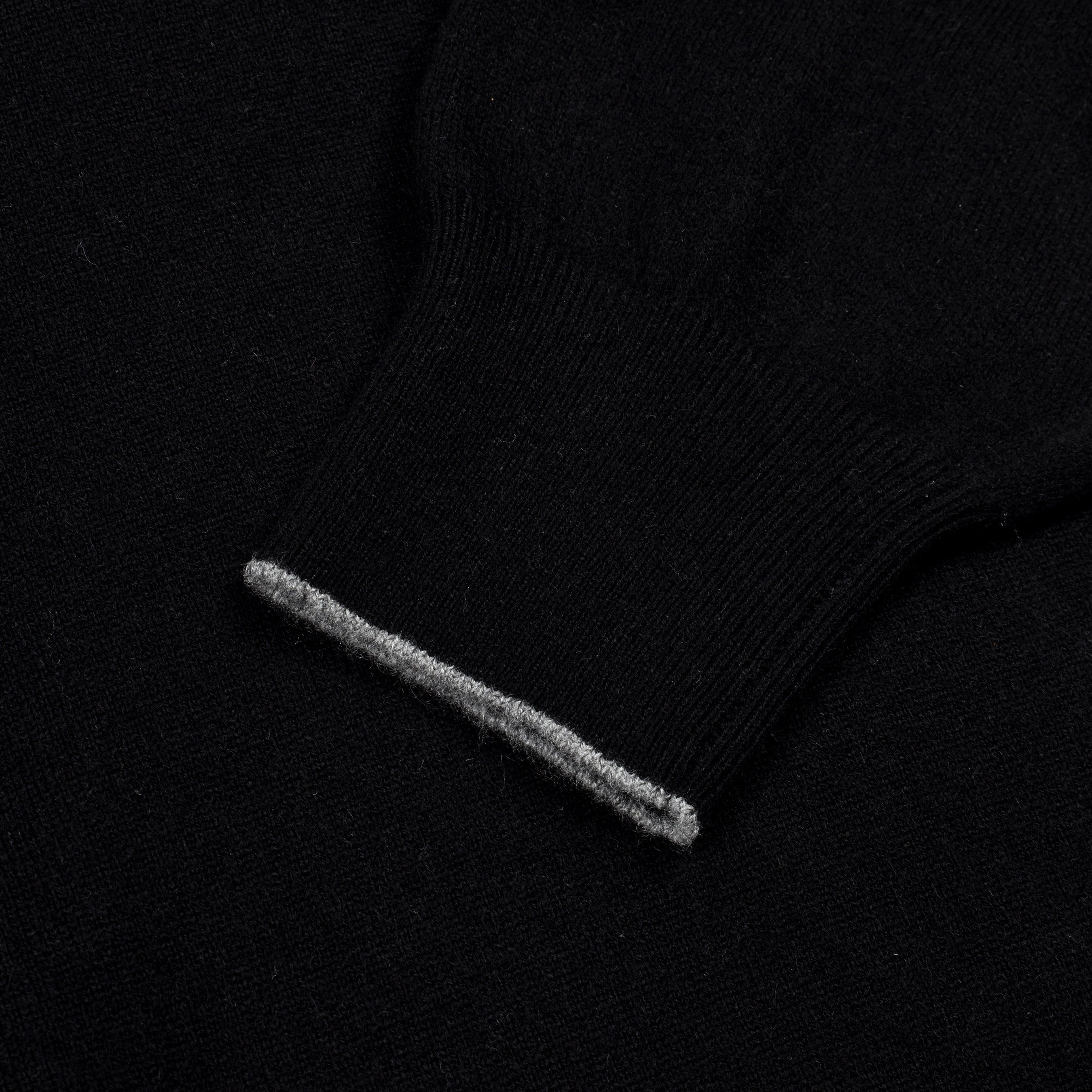 BRUNELLO CUCINELLI MEN'S 100% CASHMERE ZET BLACK ZIP UP SWEATER
