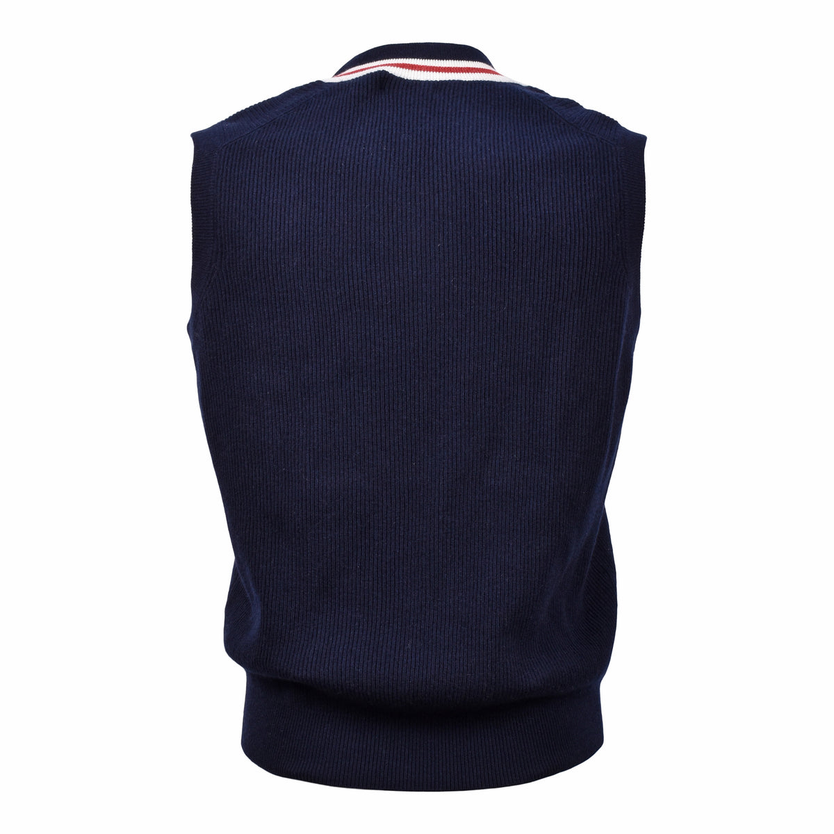 BRUNELLO CUCINELLI MEN'S NAVY CASHMERE V-NECK VEST
