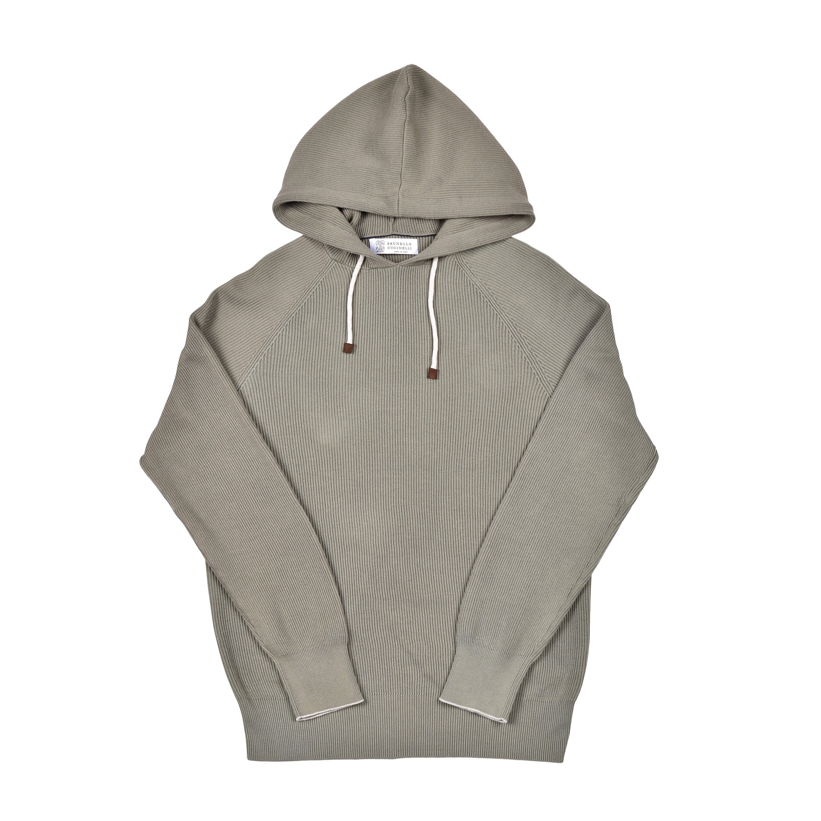 BRUNELLO CUCINELLI MEN'S 100% COTTON ATHLETIC STYLE HOODIE SWEATER/PULLOVER