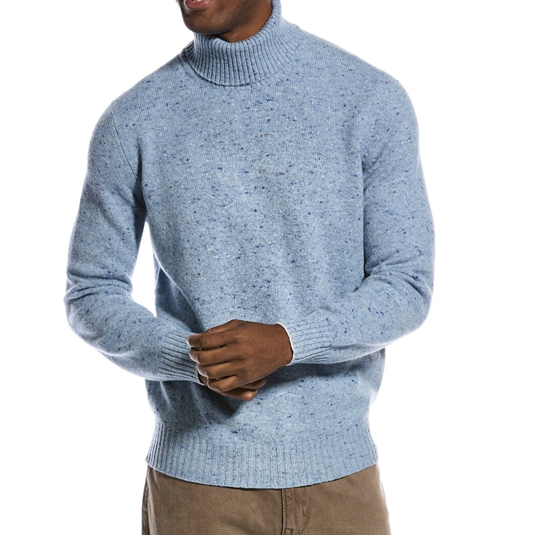 BRUNELLO CUCINELLI MEN'S SKYLIGHT CASHMERE WOOL TURTLENECK SWEATER