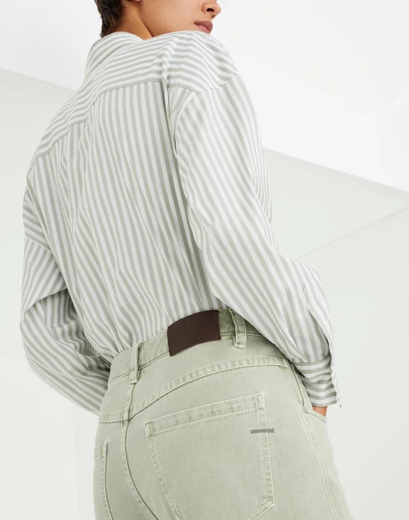 BRUNELLO CUCINELLI WOMEN'S MINT TAILORED TROUSERS
