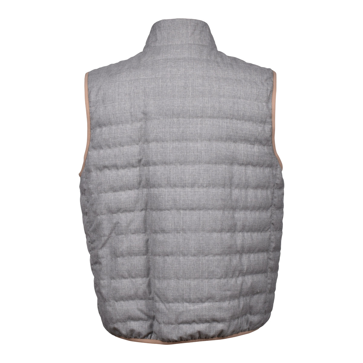 BRUNELLO CUCINELLI MEN'S 100% VIRGIN WOOL ZIP UP QUILTED CASUAL PUFFER VEST