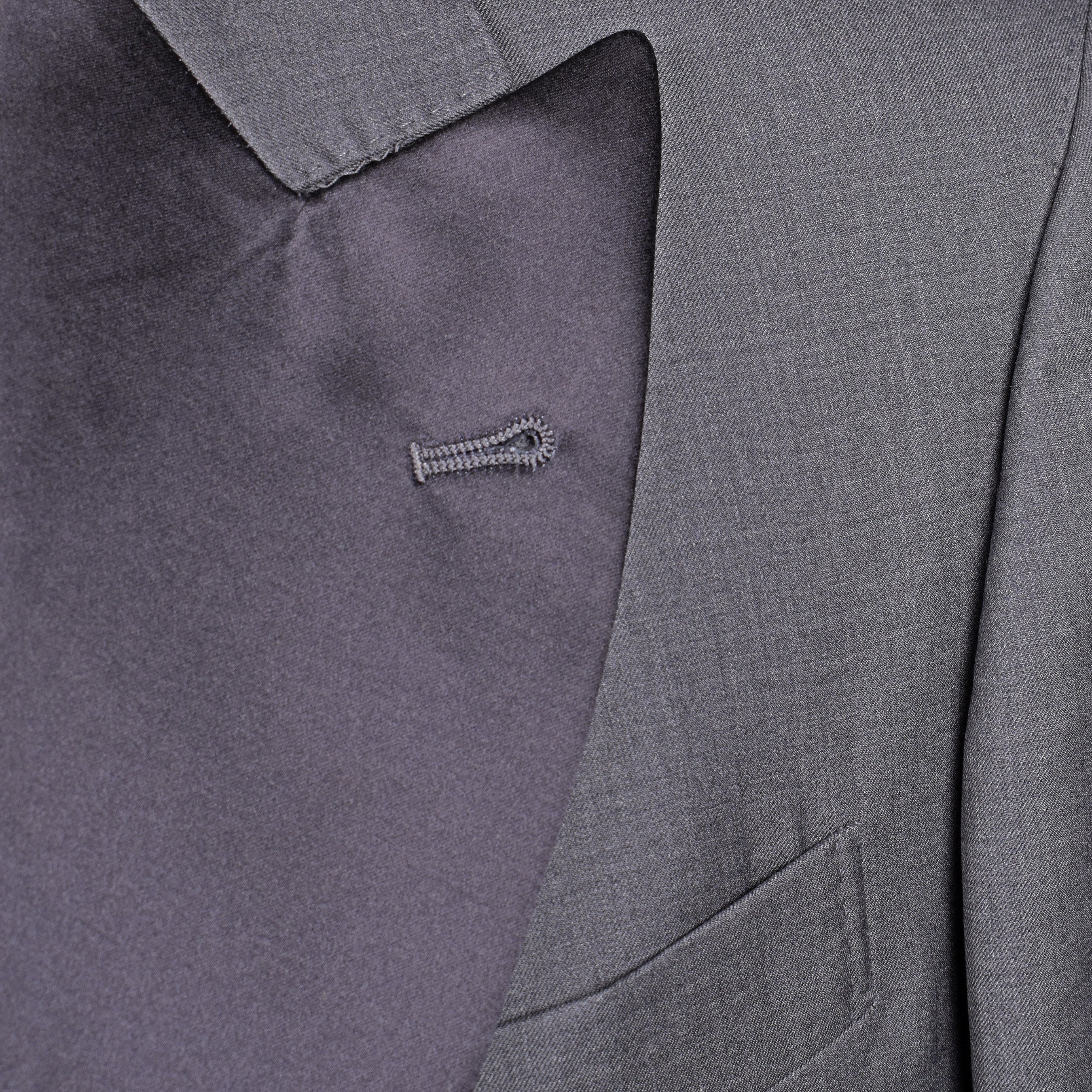 BRUNELLO CUCINELLI MEN'S GRAY WOOL SILK TUXEDO BLAZER