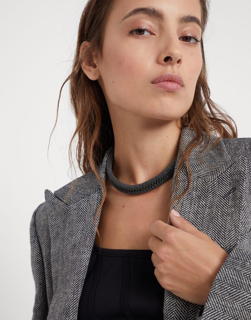 BRUNELLO CUCINELLI WOMEN'S BLACK BEADED CHOKER NECKLACE