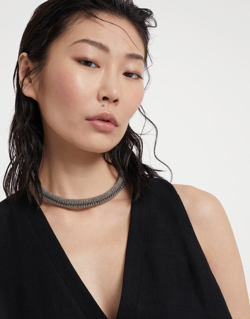 BRUNELLO CUCINELLI WOMEN'S SILVER-TONE WOVEN CHOKER NECKLACE
