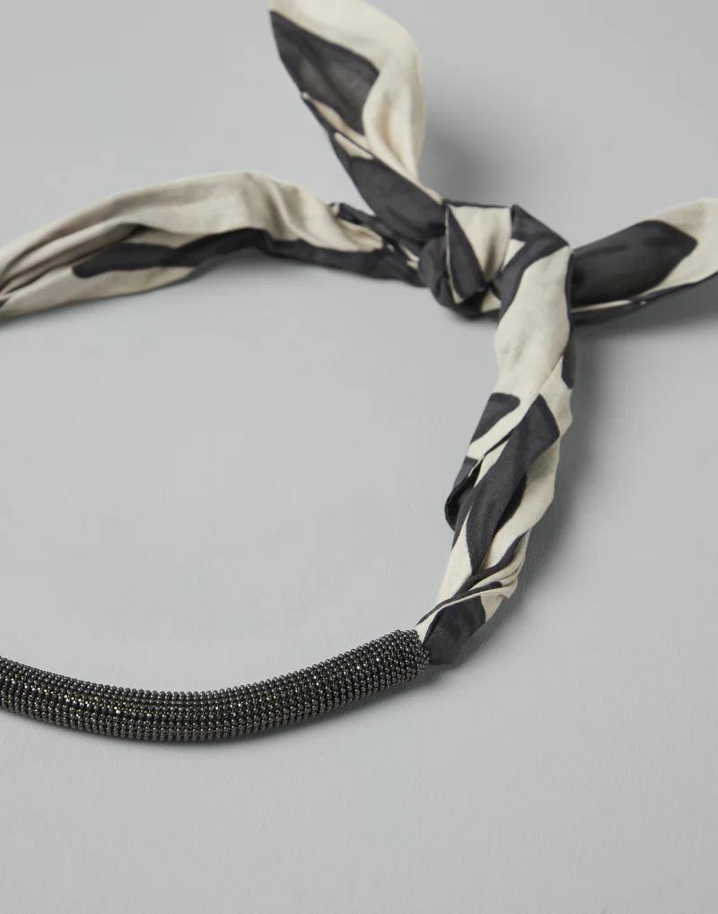 BRUNELLO CUCINELLI WOMEN'S BLACK ECO FINISH NECKLACE