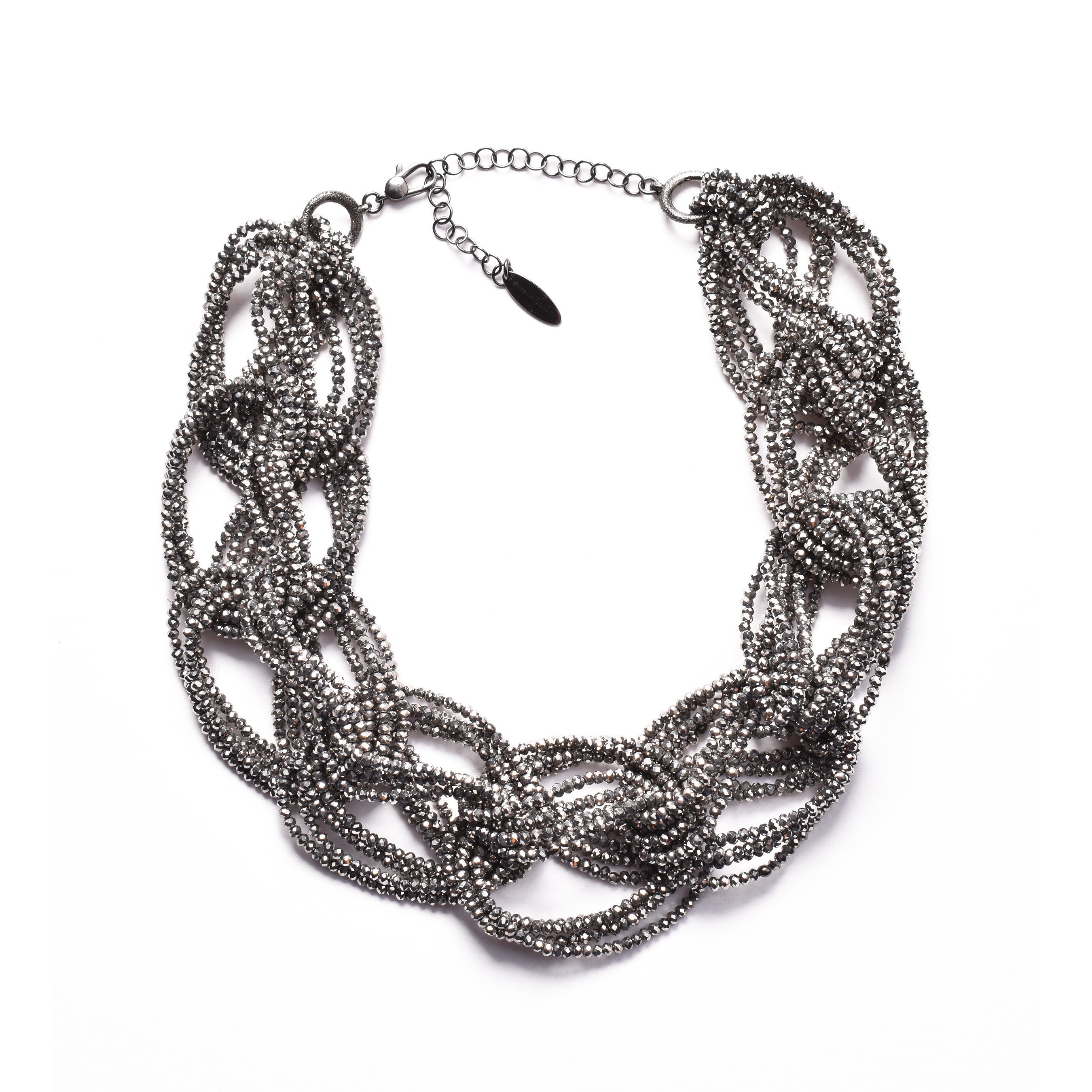 BRUNELLO CUCINELLI WOMEN'S SILVER GLASS BEAD NECKLACE