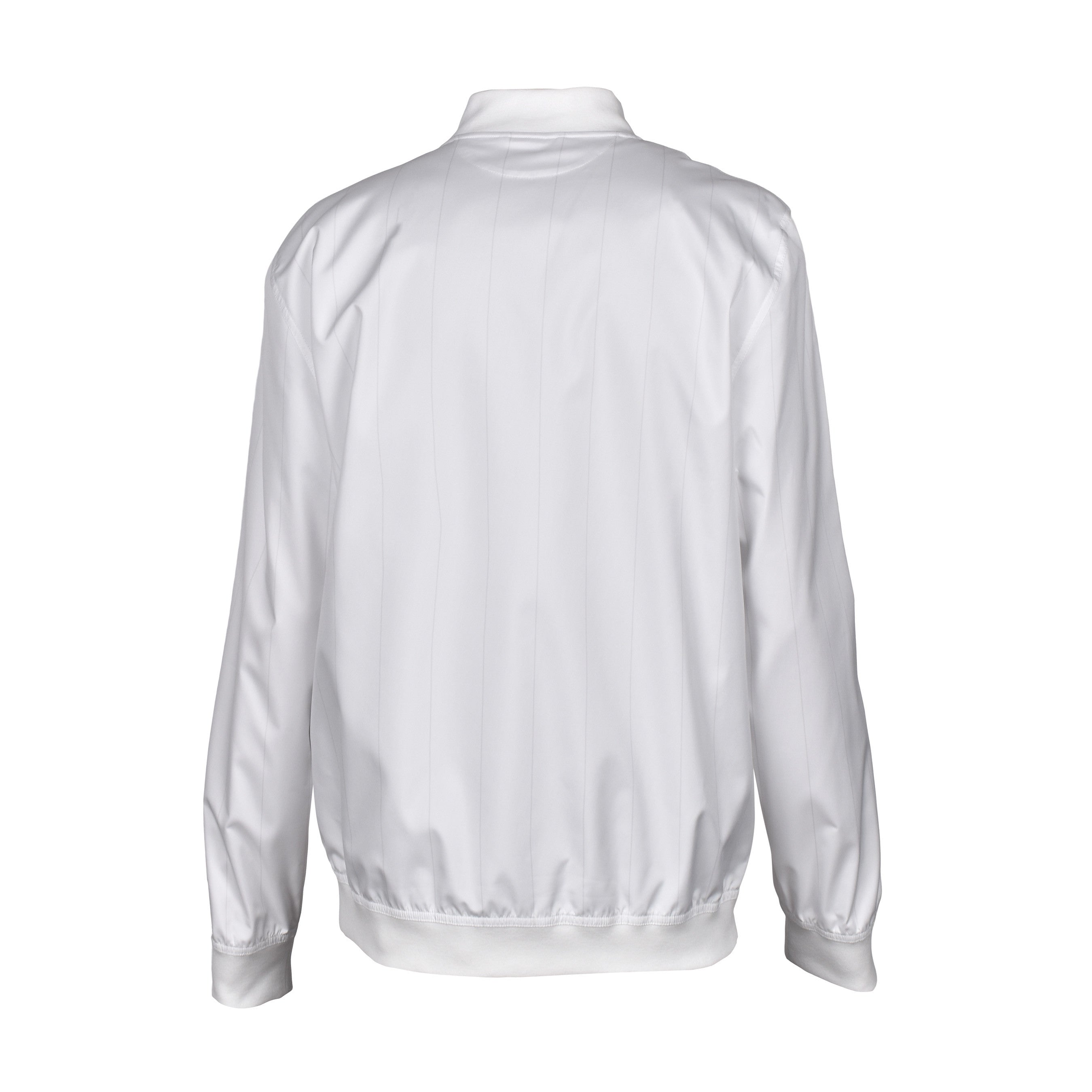 BRUNELLO CUCINELLI MEN'S WHITE ATHLETIC BASEBALL STYLE WINDBREAKER