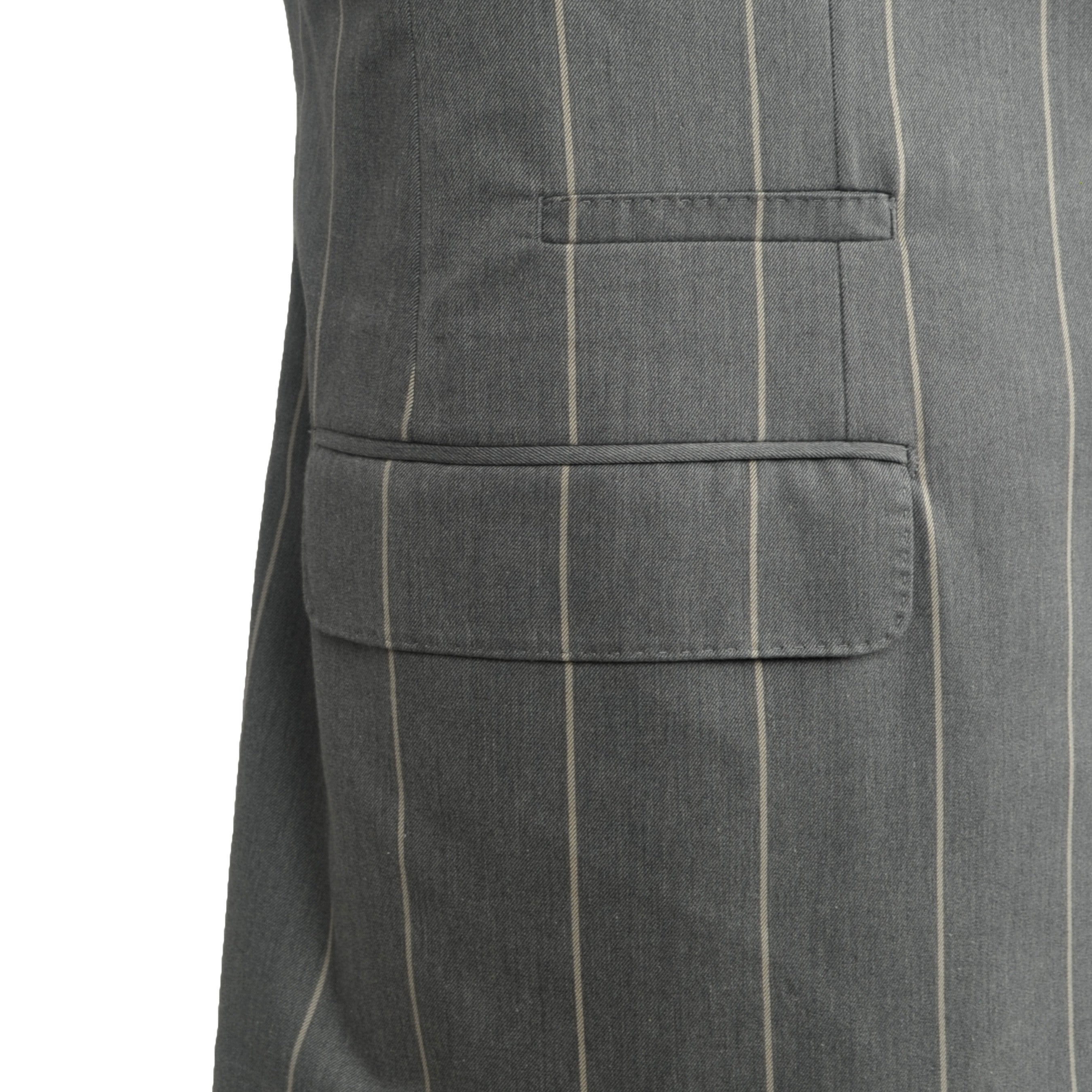 BRUNELLO CUCINELLI MEN'S LIGHT GREY WOOL BLEND BLAZER