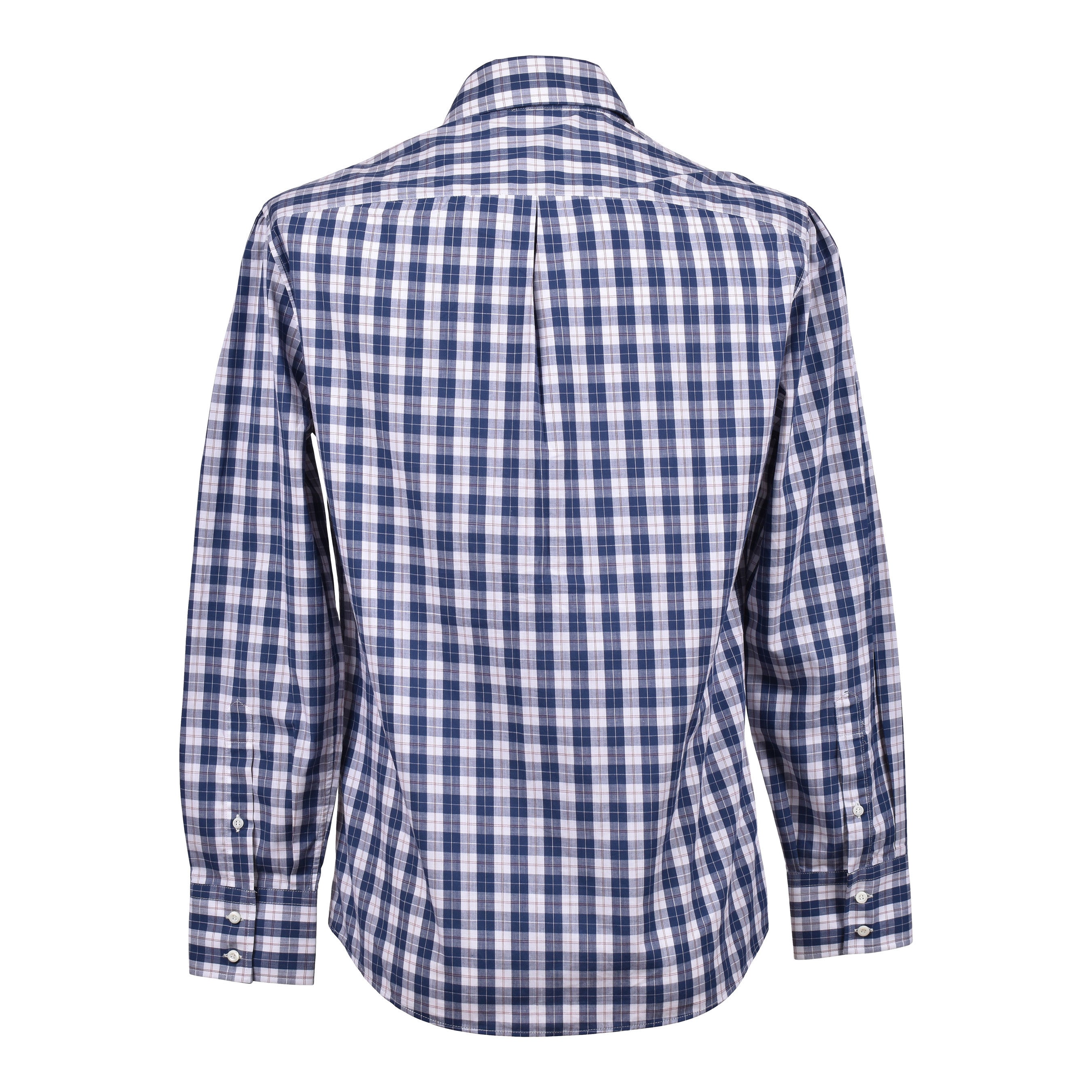 BRUNELLO CUCINELLI MEN'S CASUAL BASIC FIT LONG SLEEVE BUTTON DOWN PLAID SHIRT