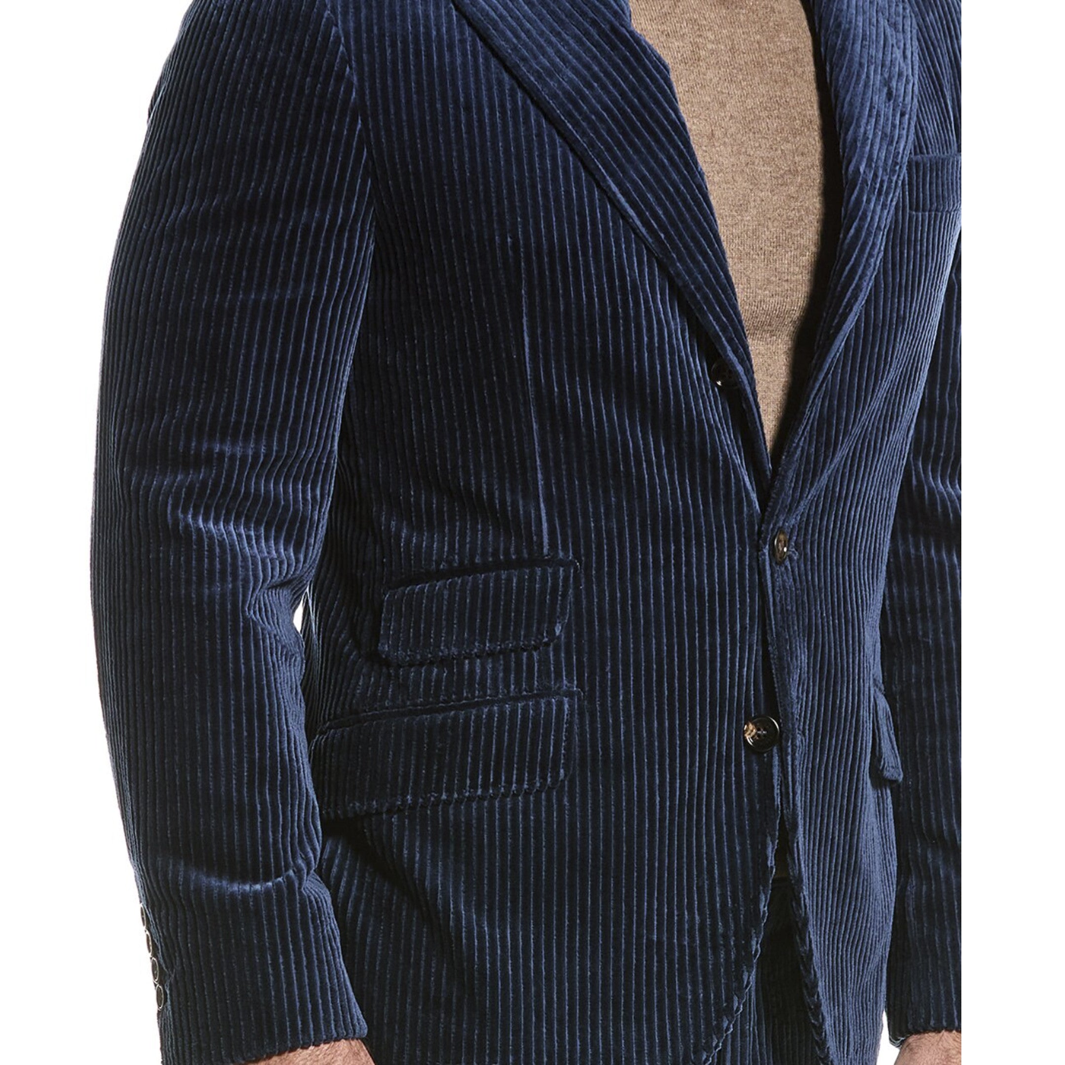 BRUNELLO CUCINELLI MEN'S 100% COTTON 3 BUTTON CASUAL CORDUROY TWO PIECE SUIT