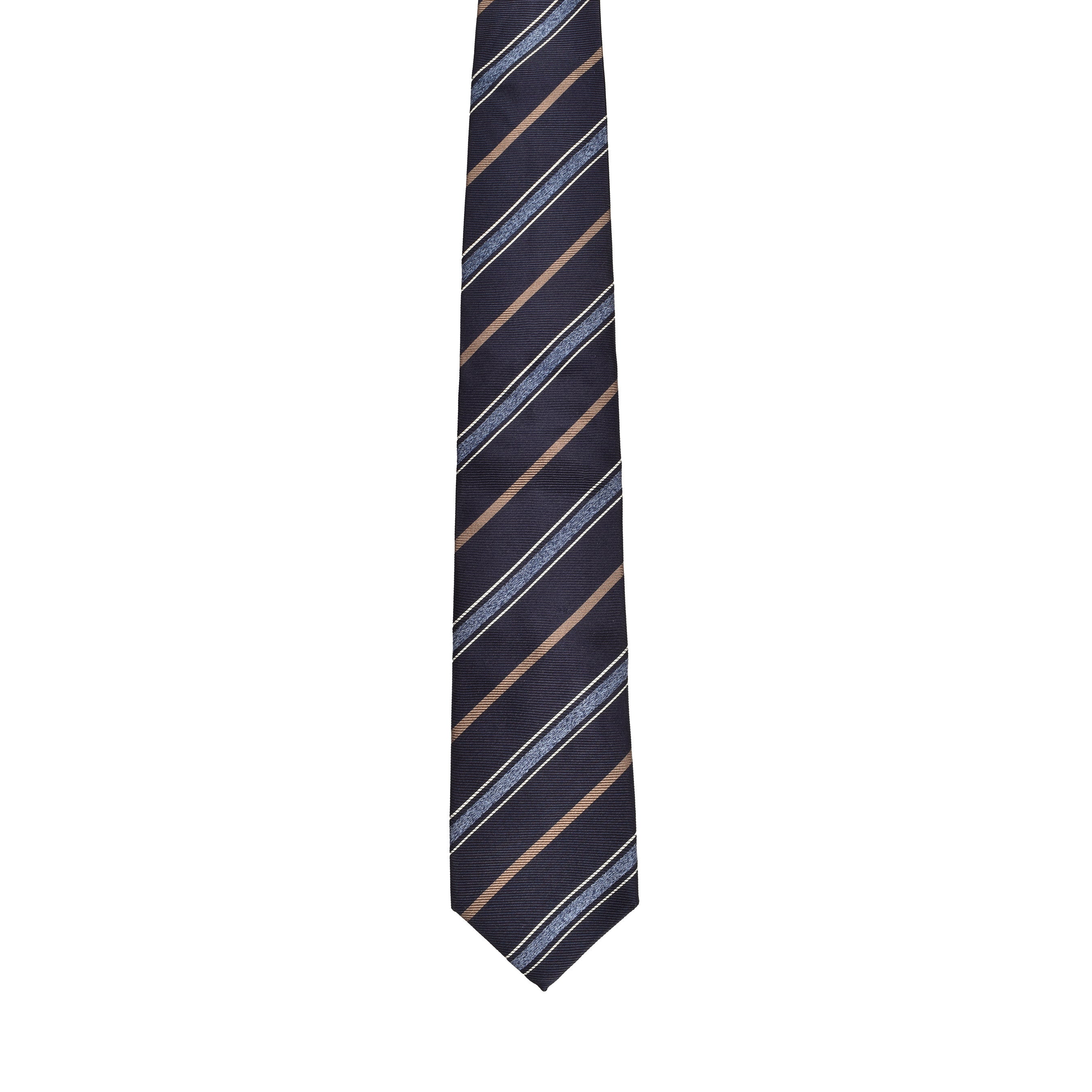 BRUNELLO CUCINELLI MEN'S 100% SILK STRIPED TIE NEW