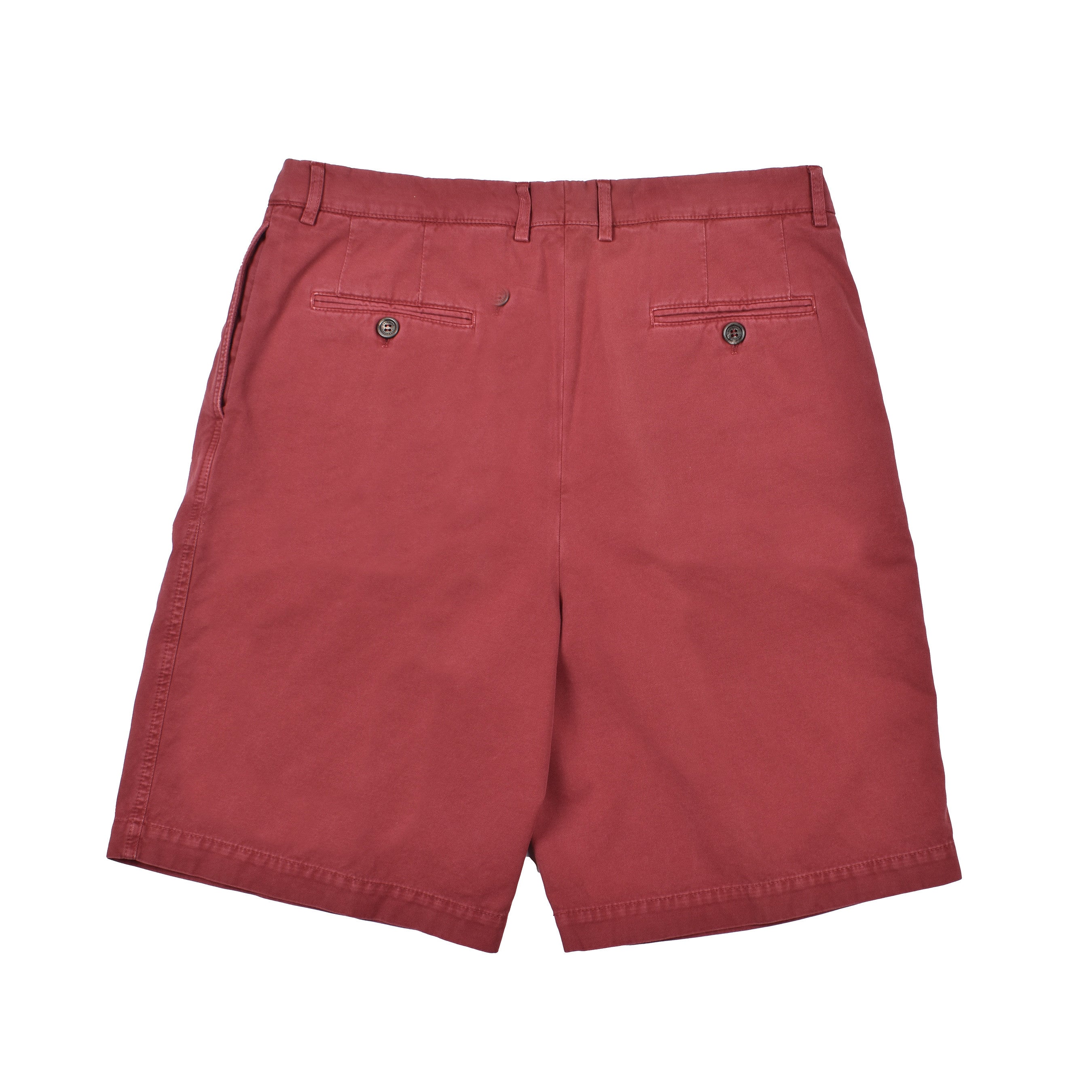 BRUNELLO CUCINELLI MEN'S RED TAILORED BERMUDA SHORTS