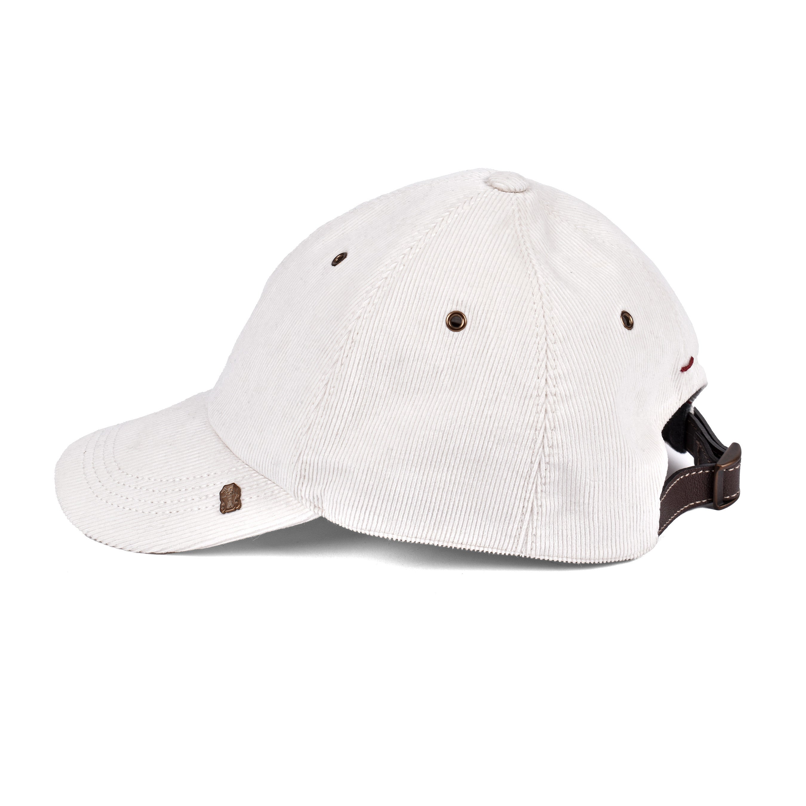 BRUNELLO CUCINELLI MEN'S 100% COTTON CORDUROY LOGO BASEBALL CAP/HAT SIZZE M