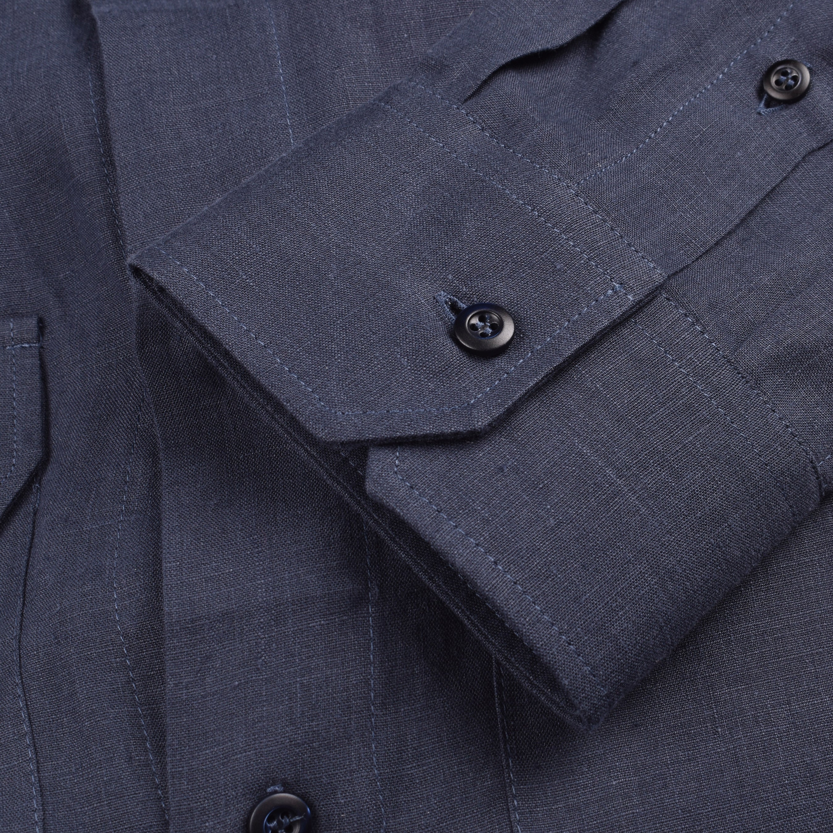 BRUNELLO CUCINELLI MEN'S BLUE CASHMERE BUTTON-DOWN SHIRT