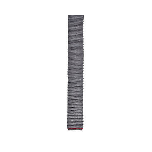 BRUNELLO CUCINELLI MEN'S DARK GREY SILK KNIT TIE