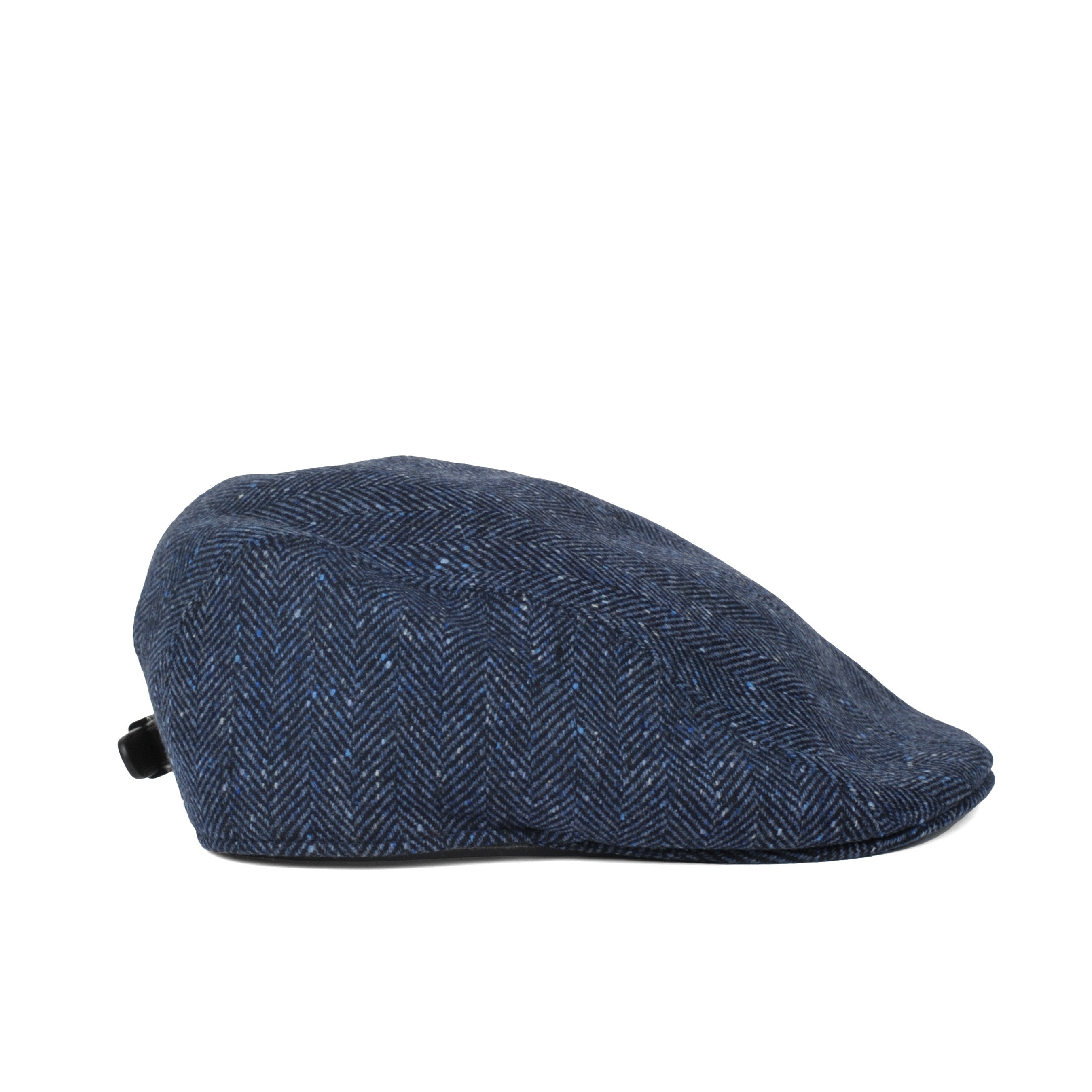 BRUNELLO CUCINELLI MEN'S VIRGIN WOOL & CASHMERE HOUNDS TOOTH PATTERN FLAT HAT