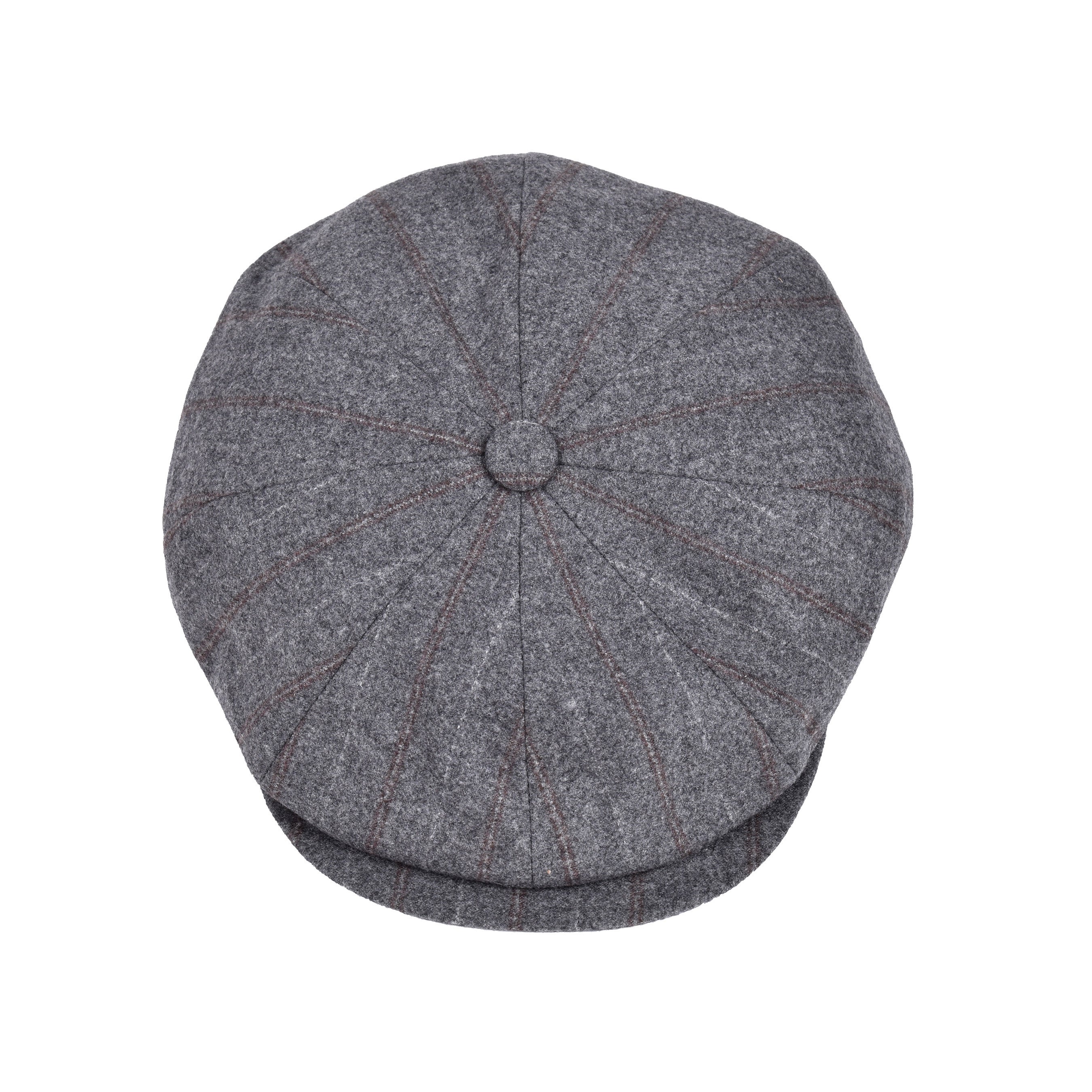 BRUNELLO CUCINELLI MEN'S GRAY WOOL BLEND FLAT CAP