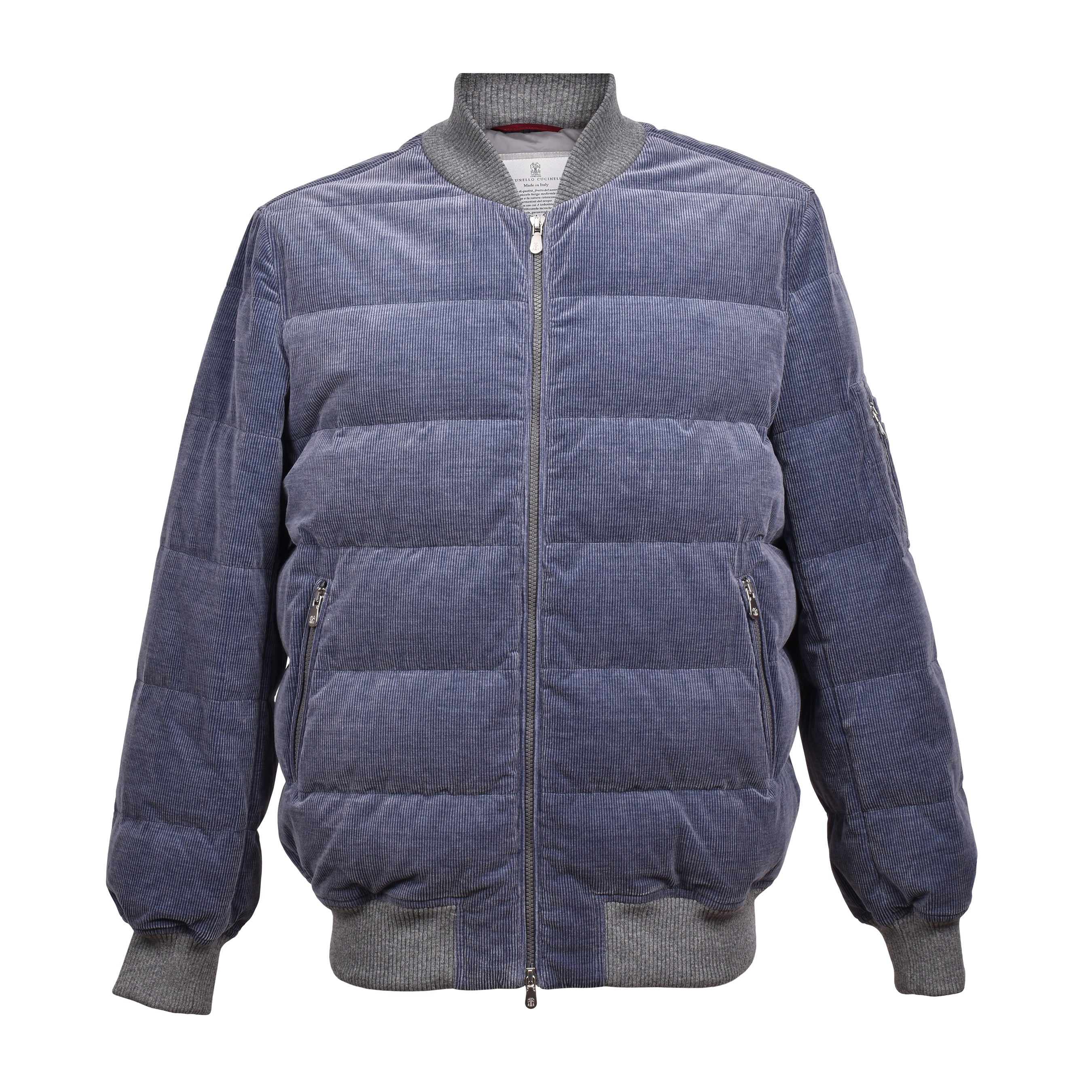 BRUNELLO CUCINELLI MEN'S CASHMERE BOMBER STYLE PUFFER OUTERWEAR JACKET/PARKA
