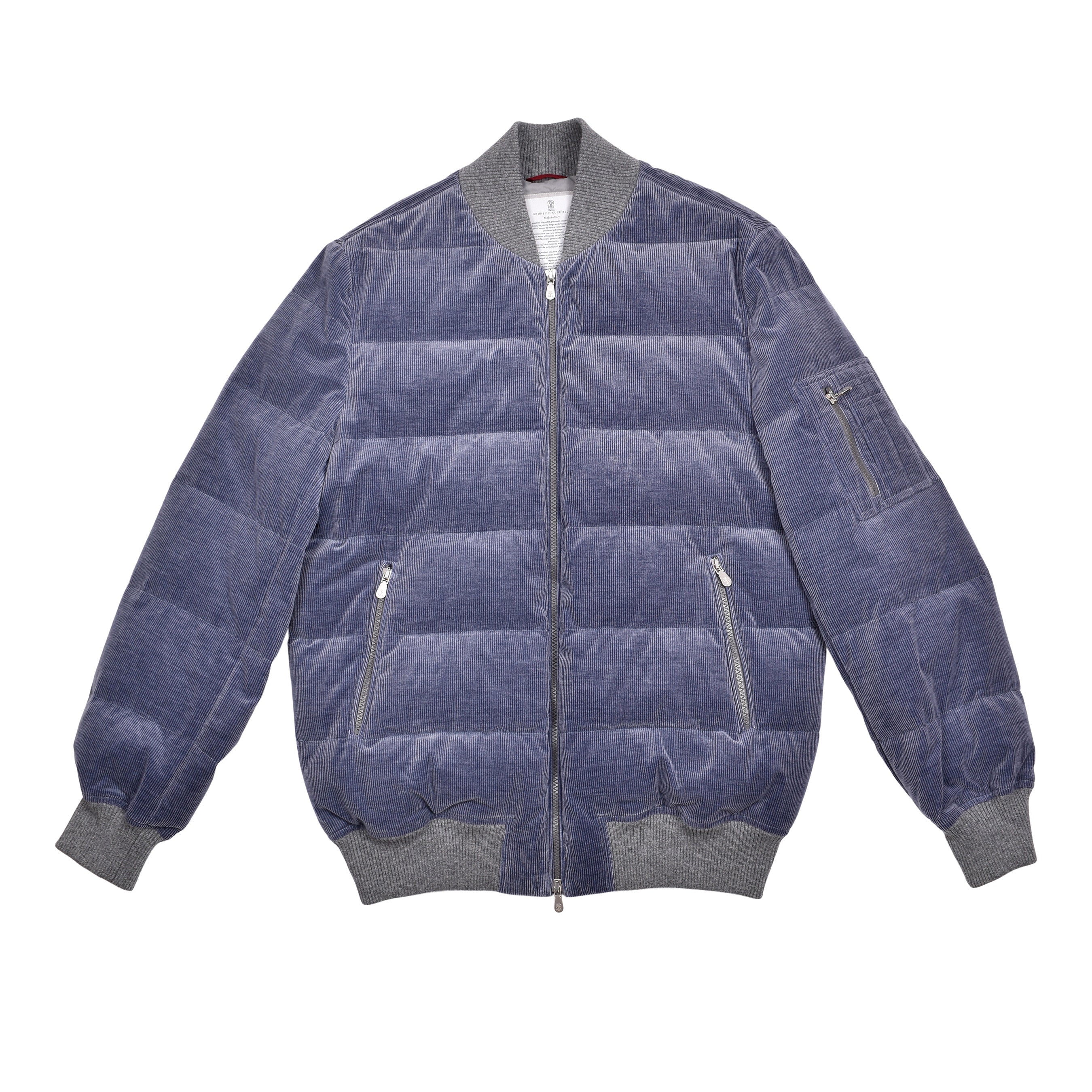 BRUNELLO CUCINELLI MEN'S CASHMERE BOMBER STYLE PUFFER OUTERWEAR JACKET/PARKA