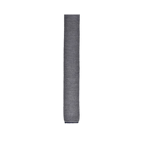 BRUNELLO CUCINELLI MEN'S GREY WOOL KNIT TIE