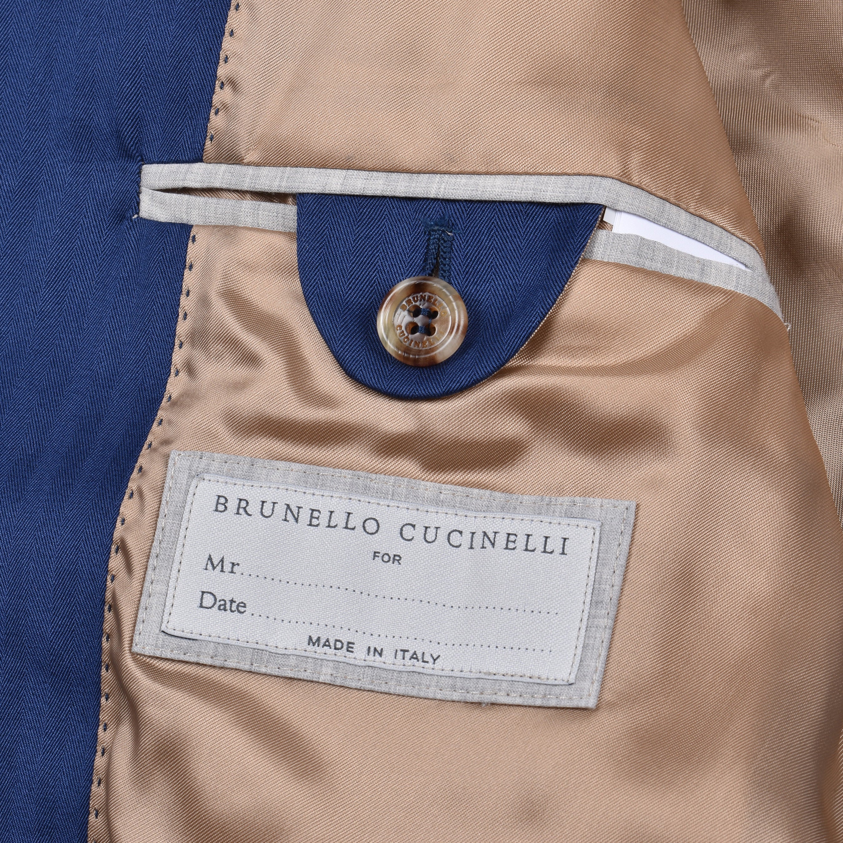 BRUNELLO CUCINELLI MEN'S INDIGO CLASSIC TAILORED BLAZER