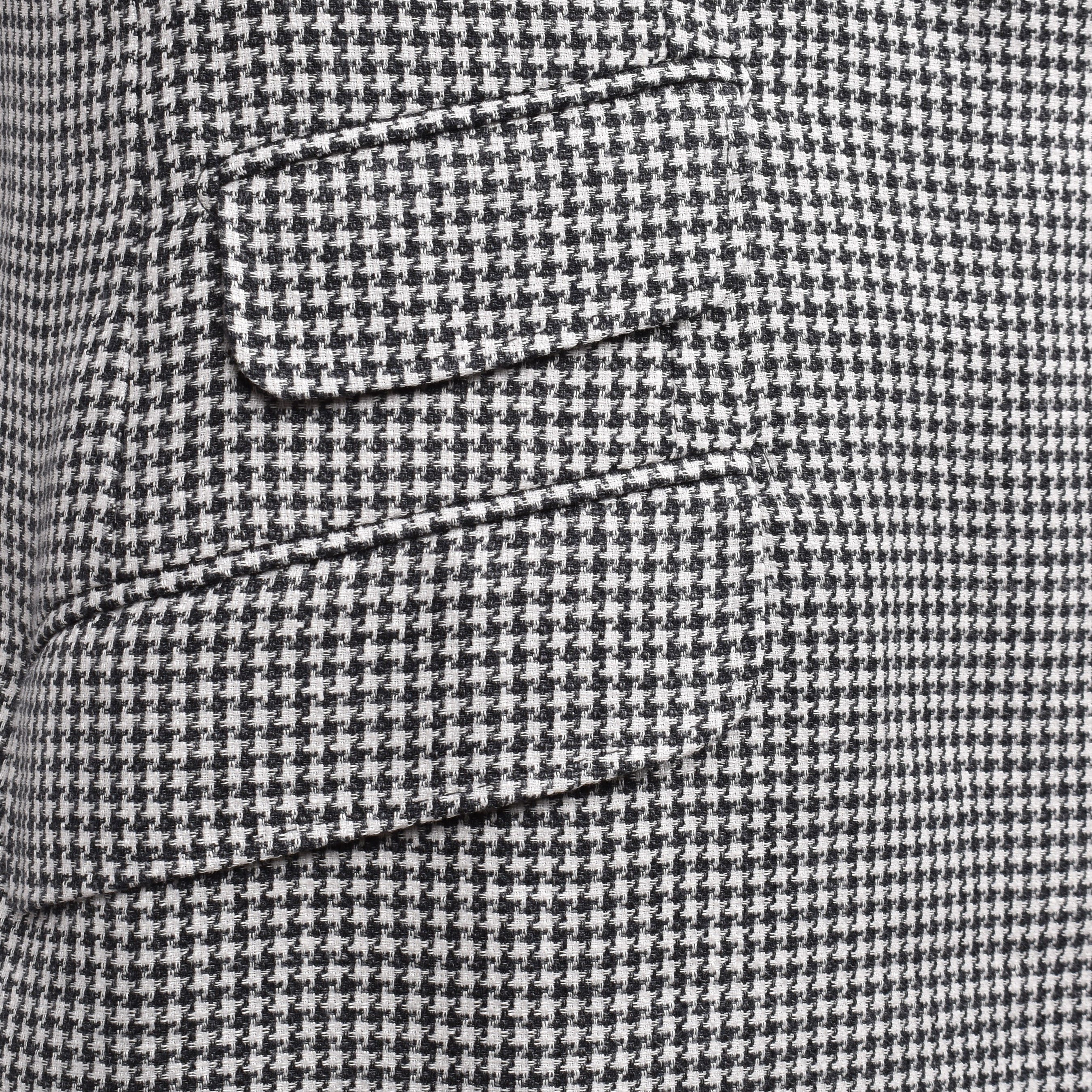 BRUNELLO CUCINELLI MEN'S GRAY WOOL BLEND HOUNDSTOOTH SUIT