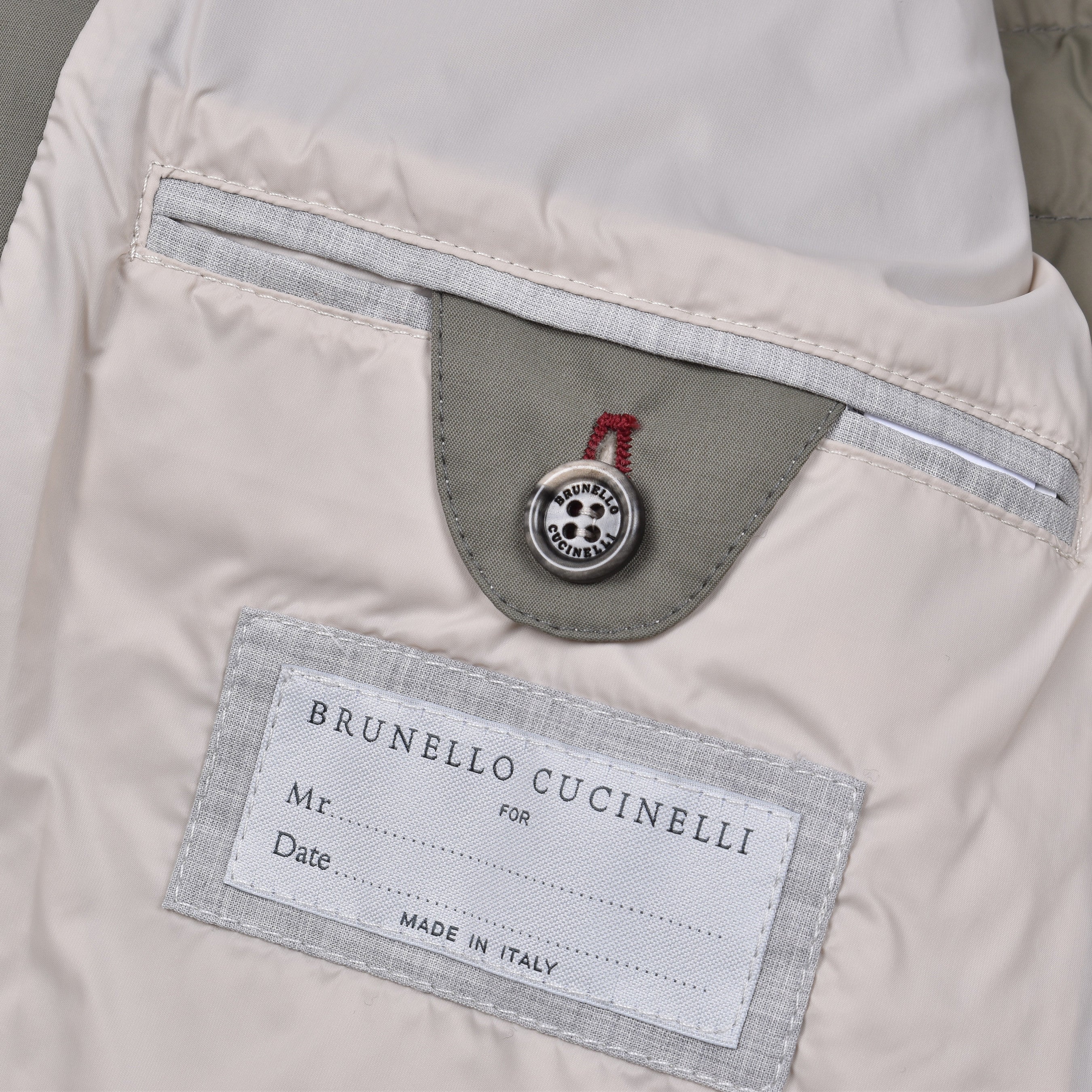 BRUNELLO CUCINELLI MEN'S COTTON BLEND REMOVABLE DUAL LAYER JACKET / OVERCOAT